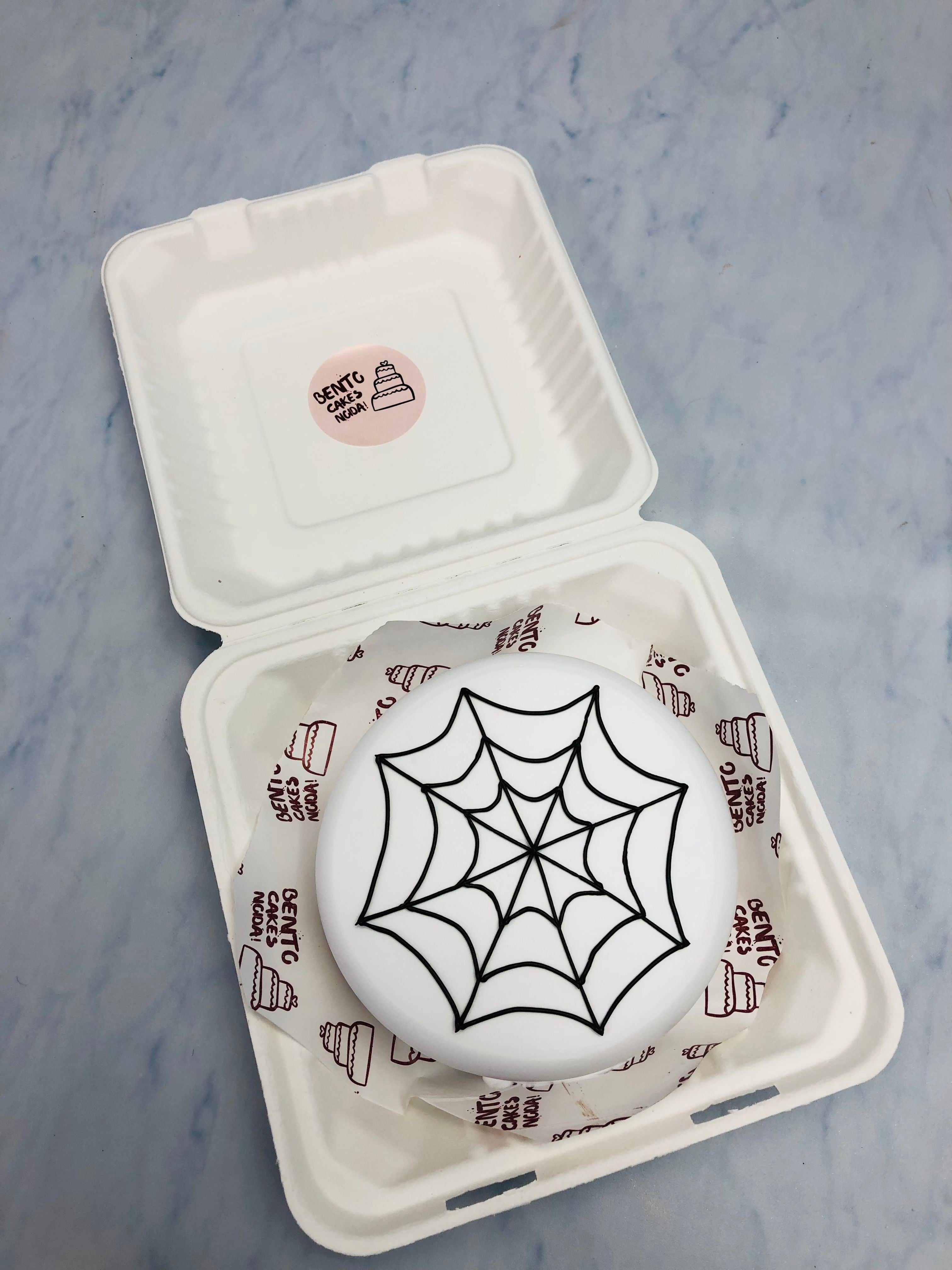 Spider Net Theme Bento Cake