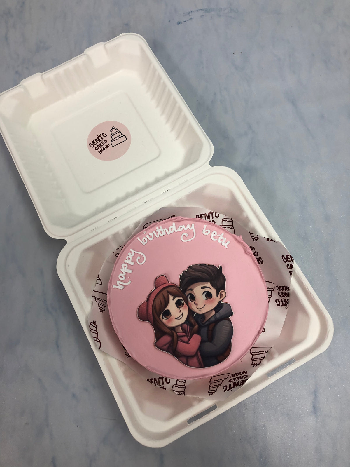 Cartoon Birthday Bento Cake