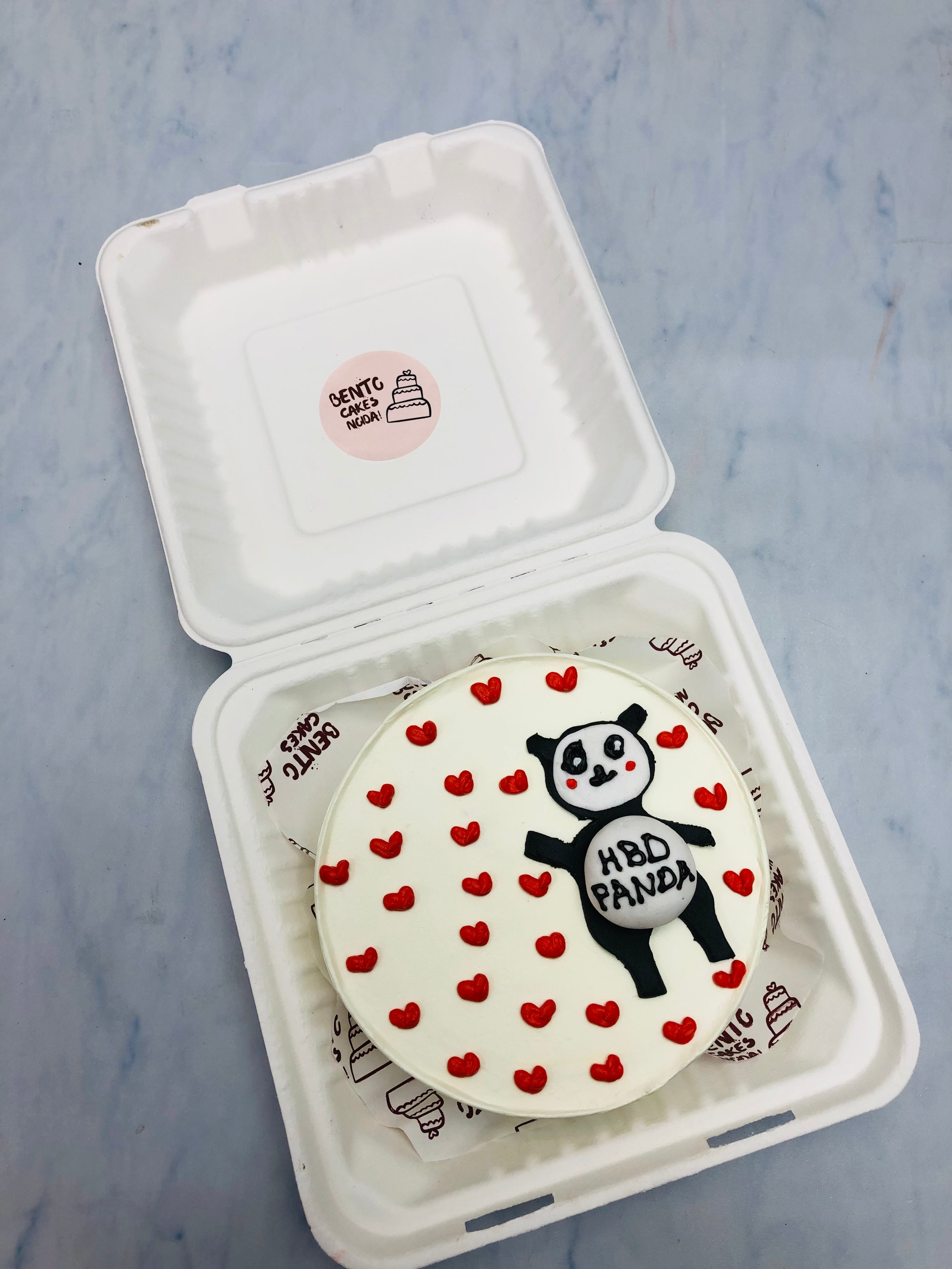 Panda Theme Cute Bento Cake