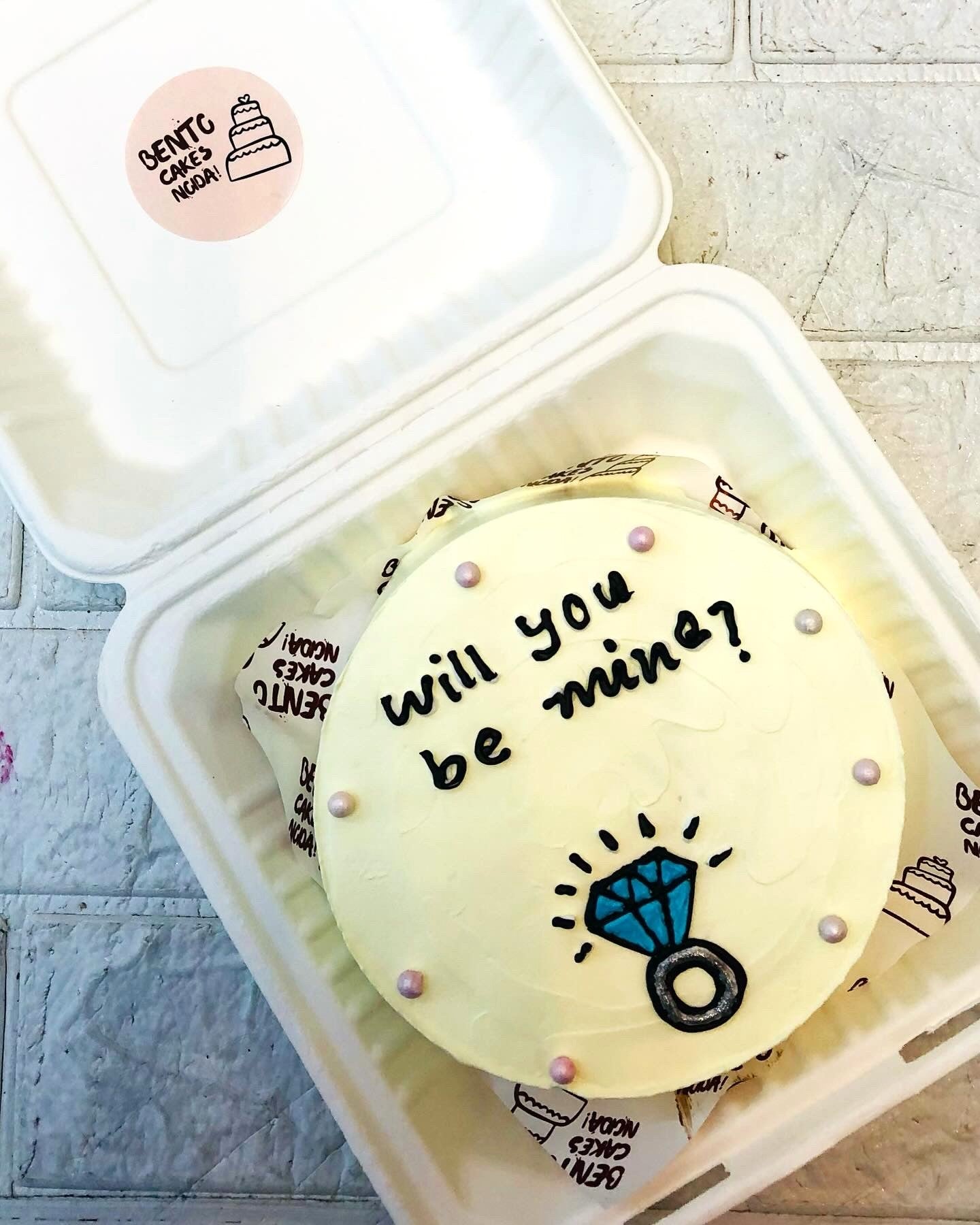 Proposal Theme Bento Cake