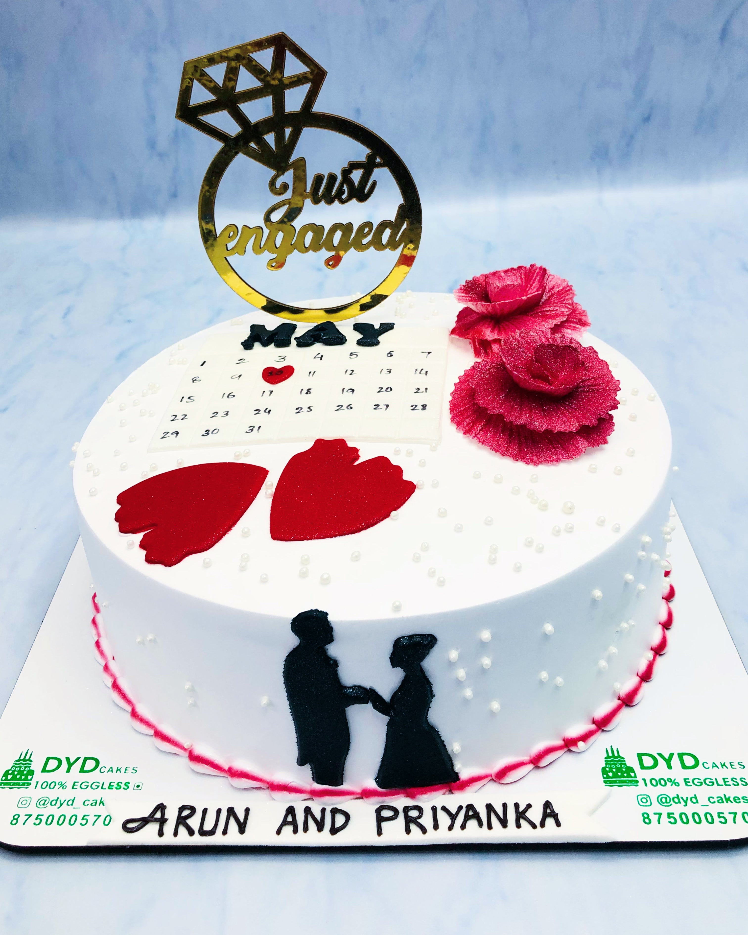 Calendar Theme Engagement Cake
