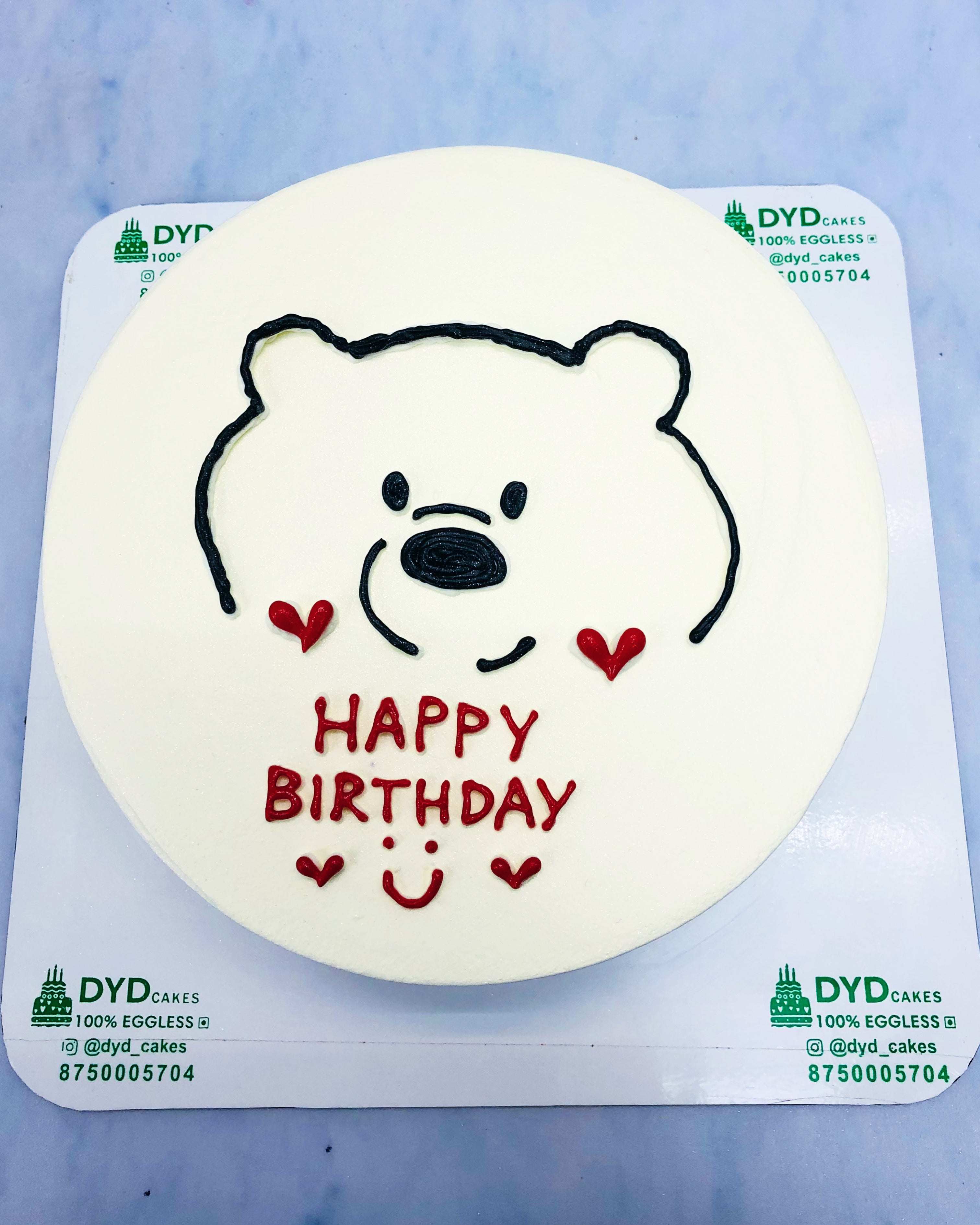 Bear Theme Face Cake
