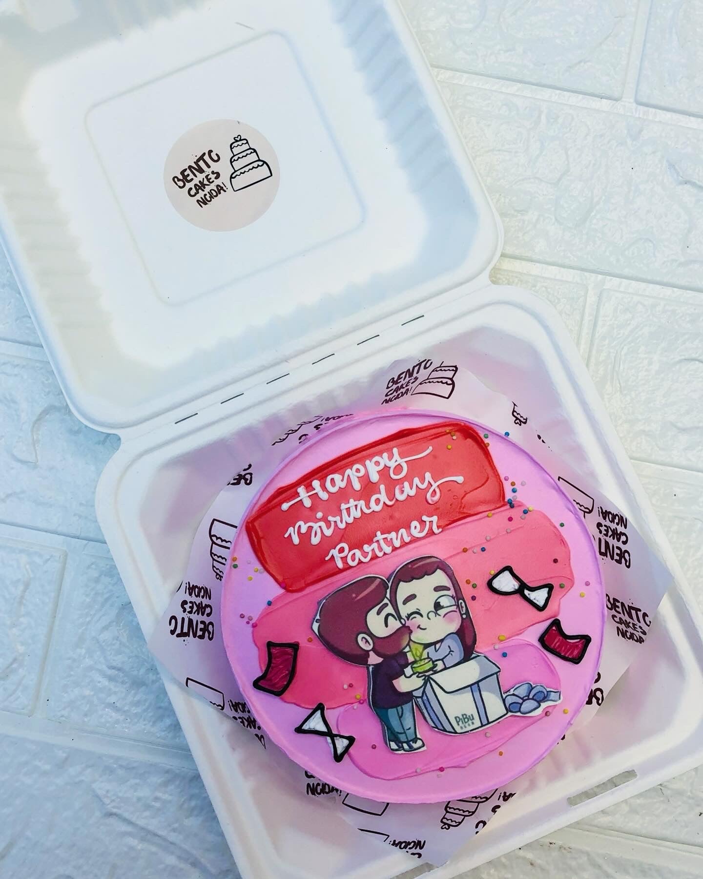 Cute Couple Beautiful Bento Cake