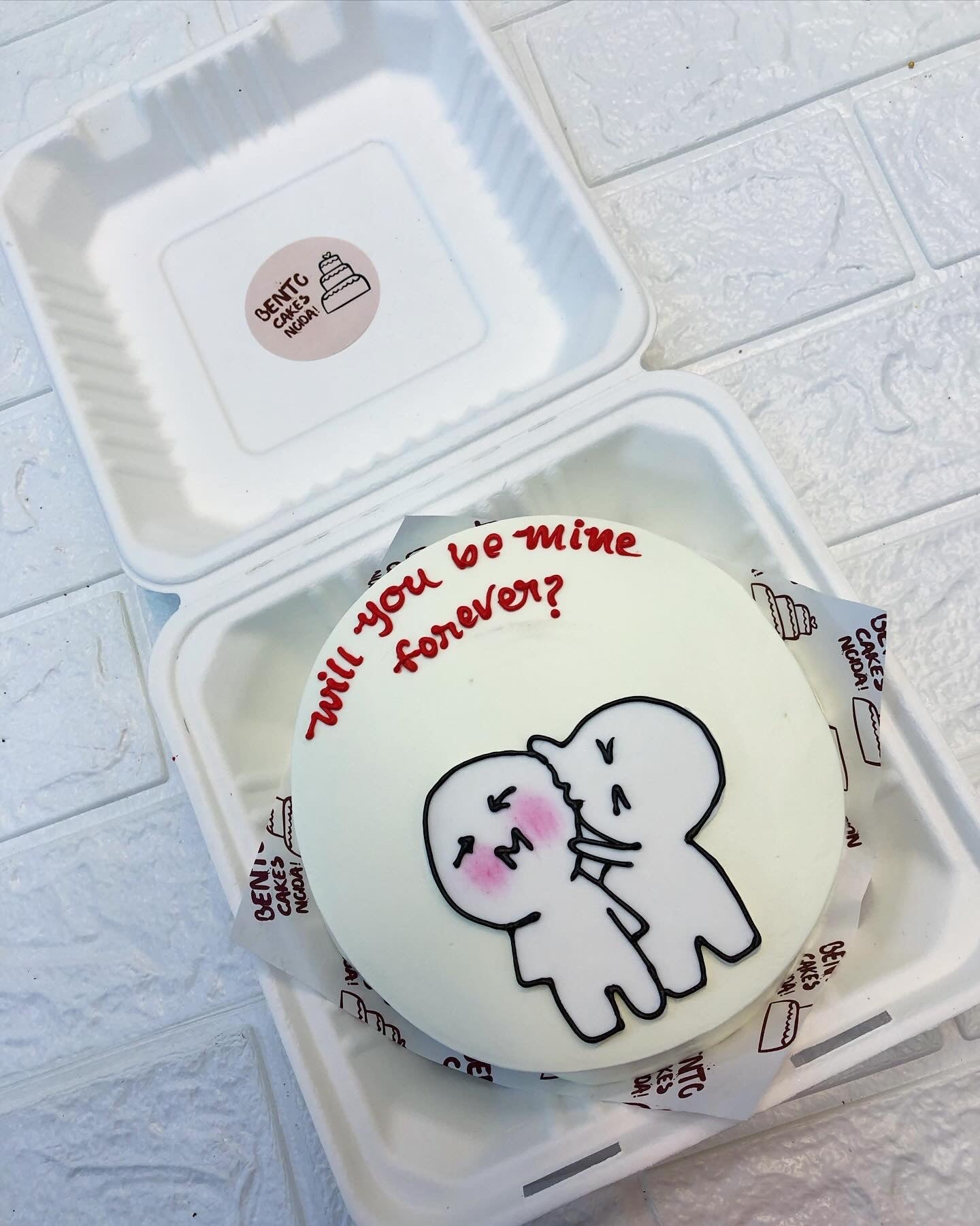 Bubu Dudu Proposal Theme Bento Cake