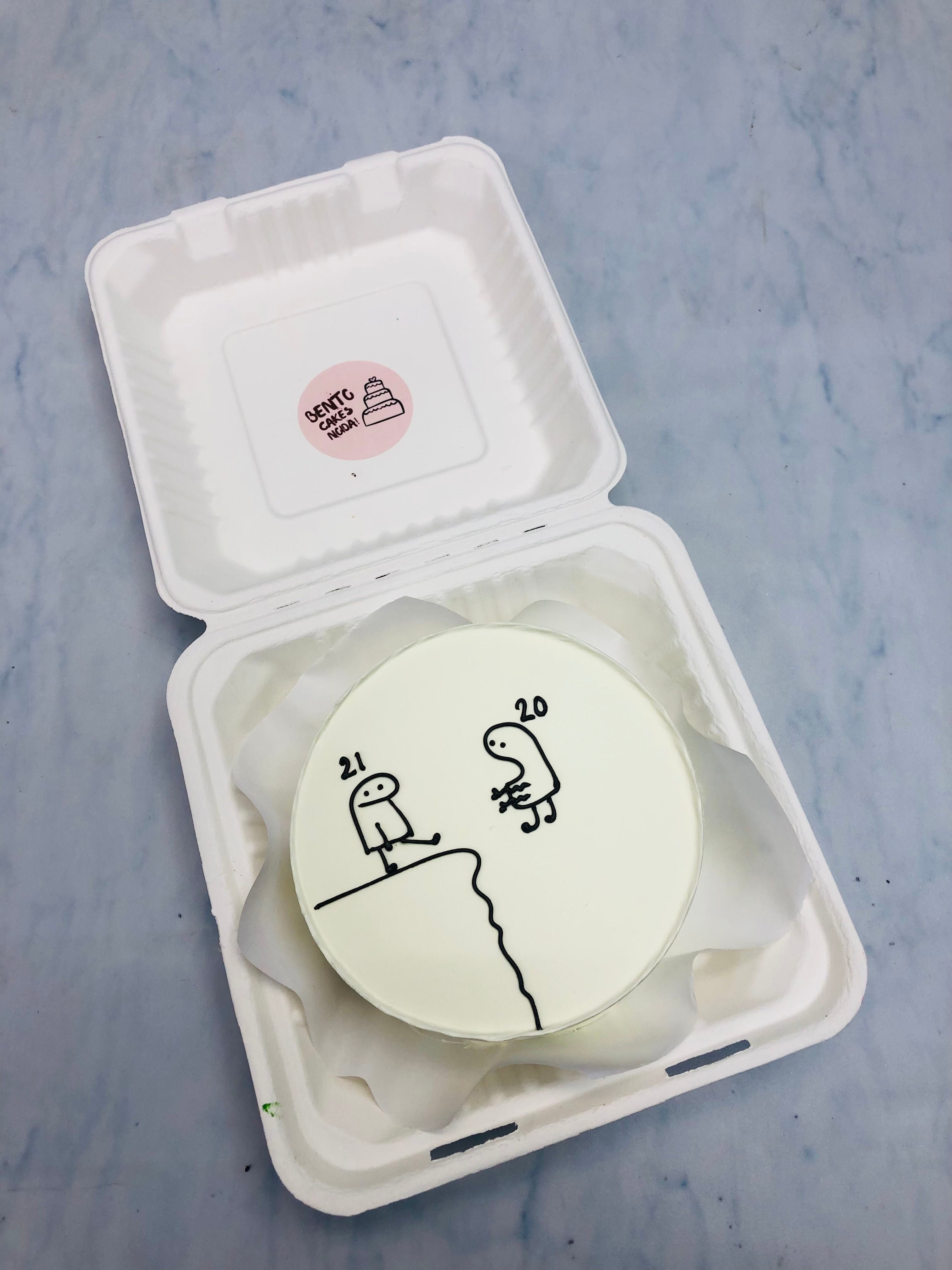 20 To 21 Theme Birthday Bento Cake