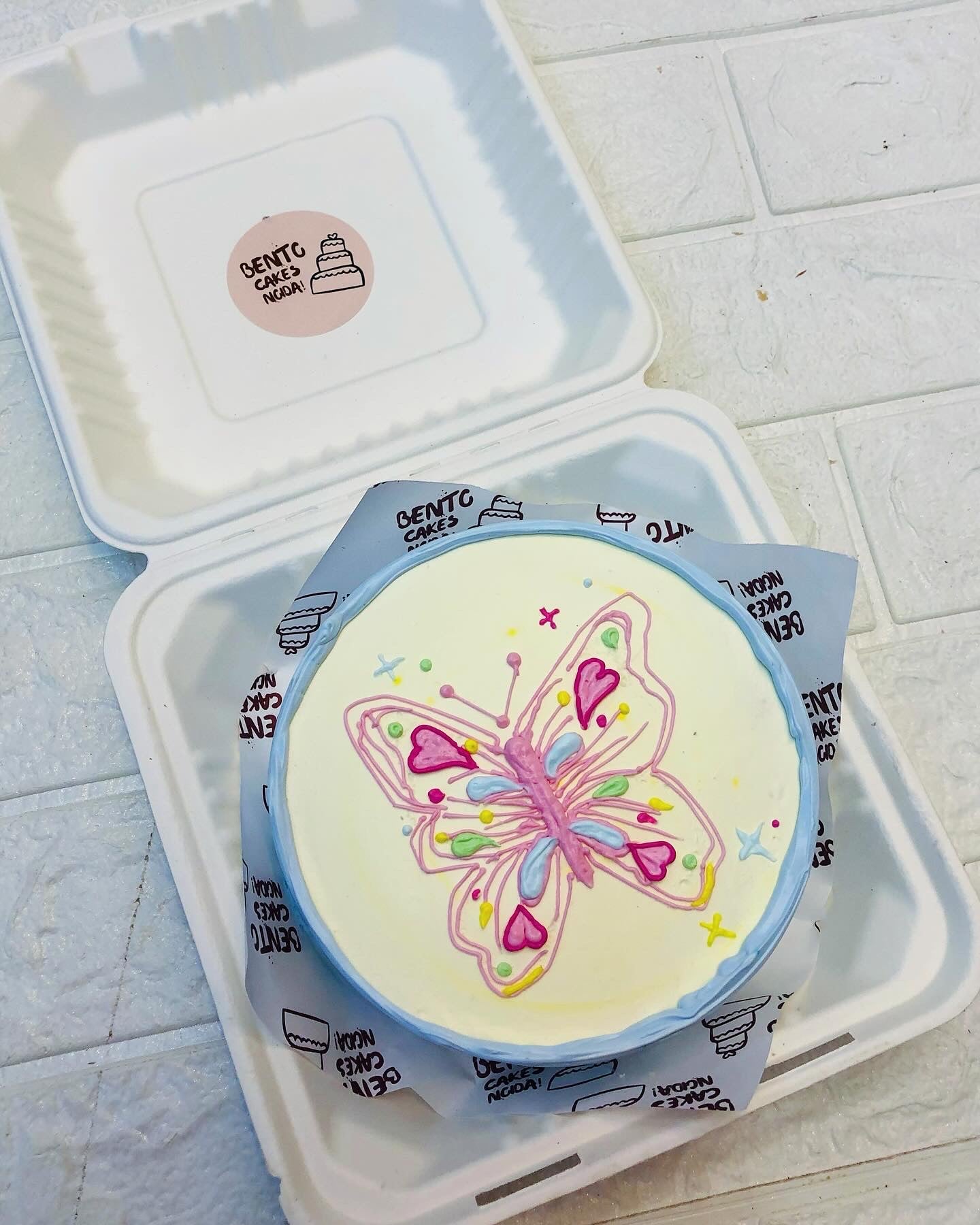 Butterfly Theme Aesthetic Bento Cake