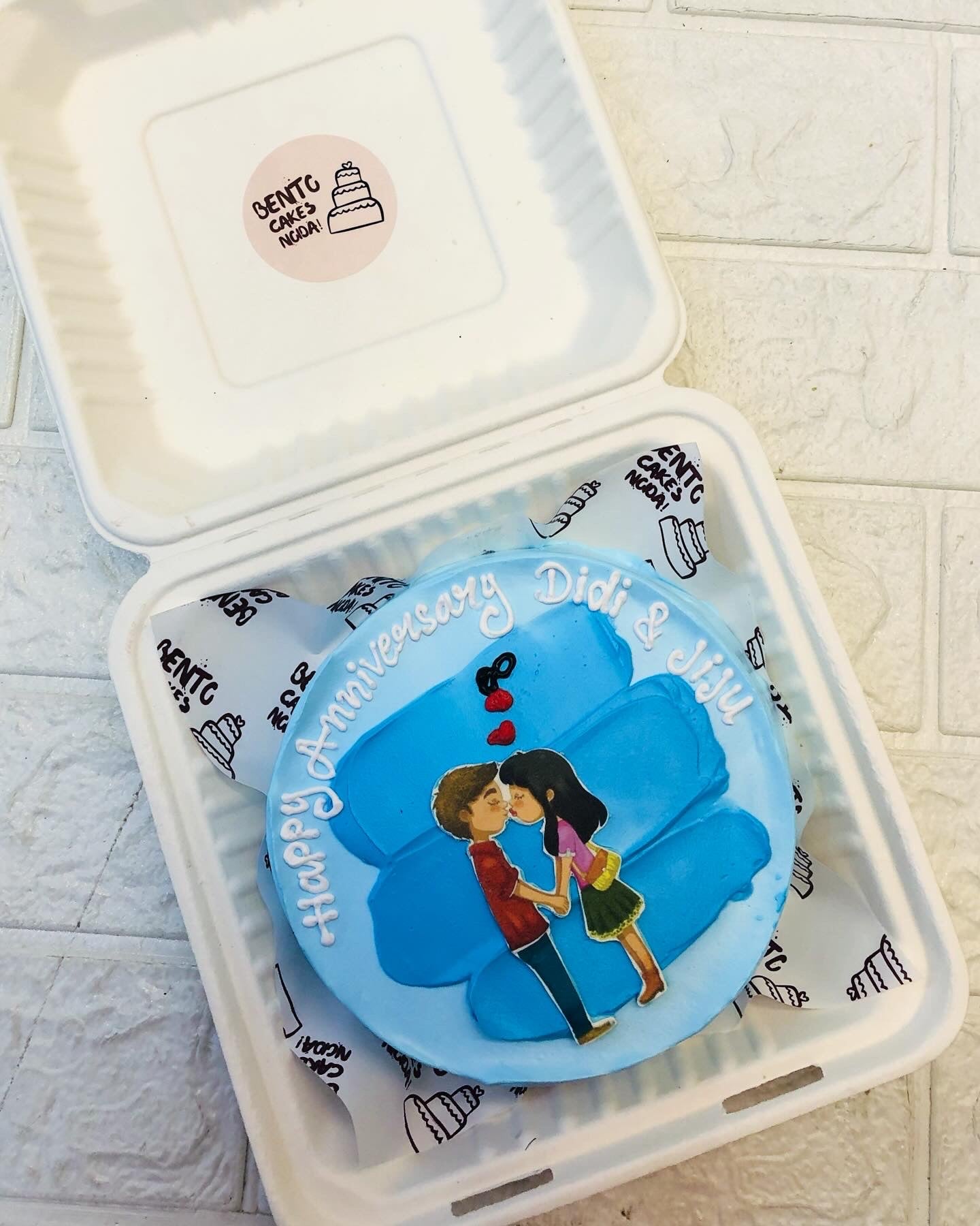Didi Jiju Anniversary Theme Bento Cake