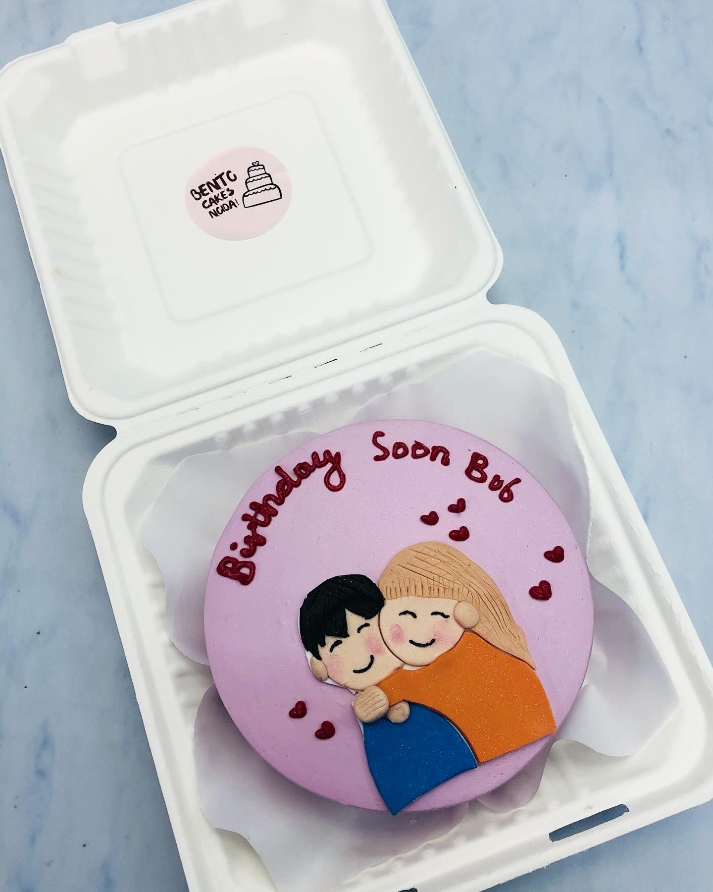 Loving Couple Theme Bento Cake