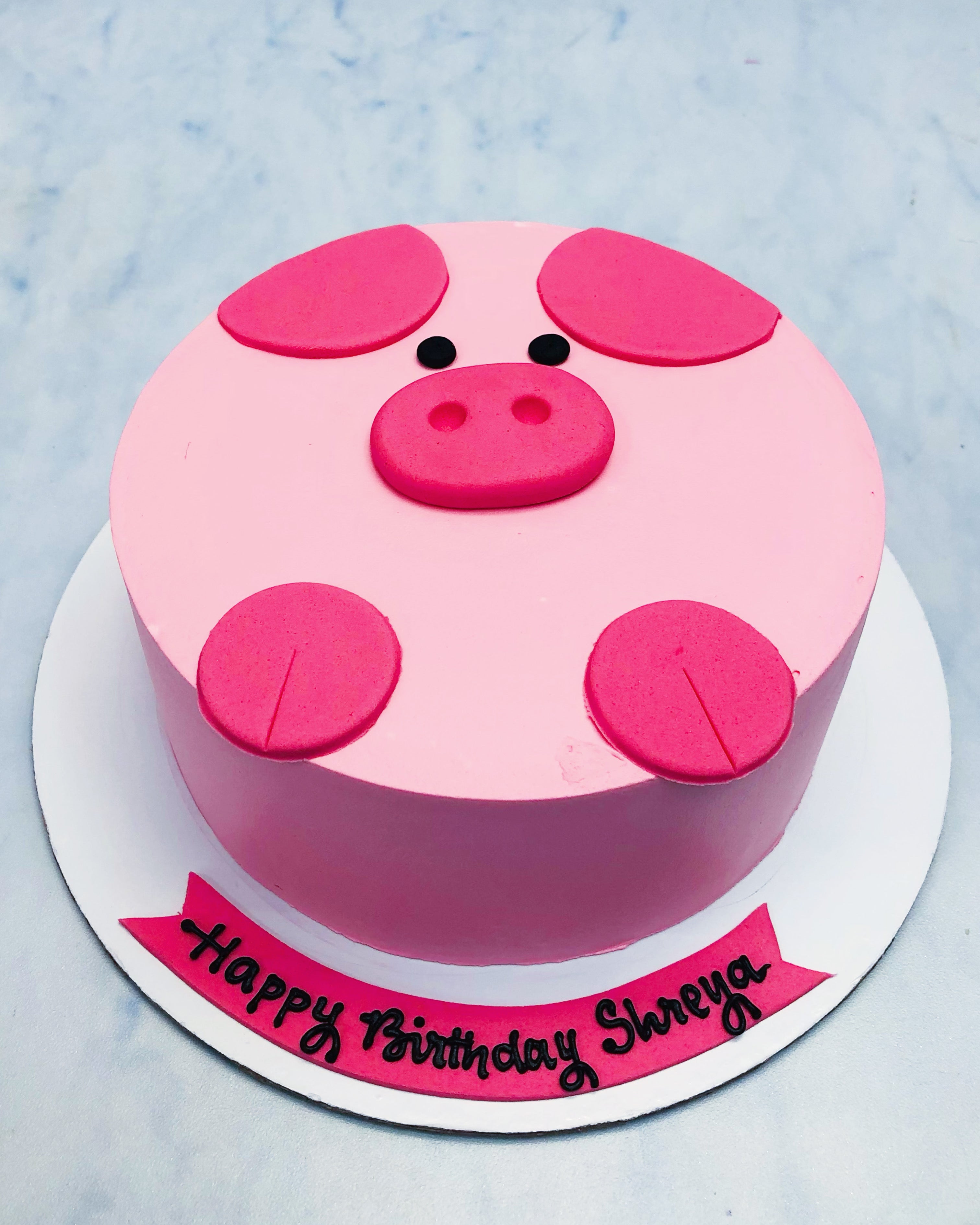 Piggy Face Pink Cake