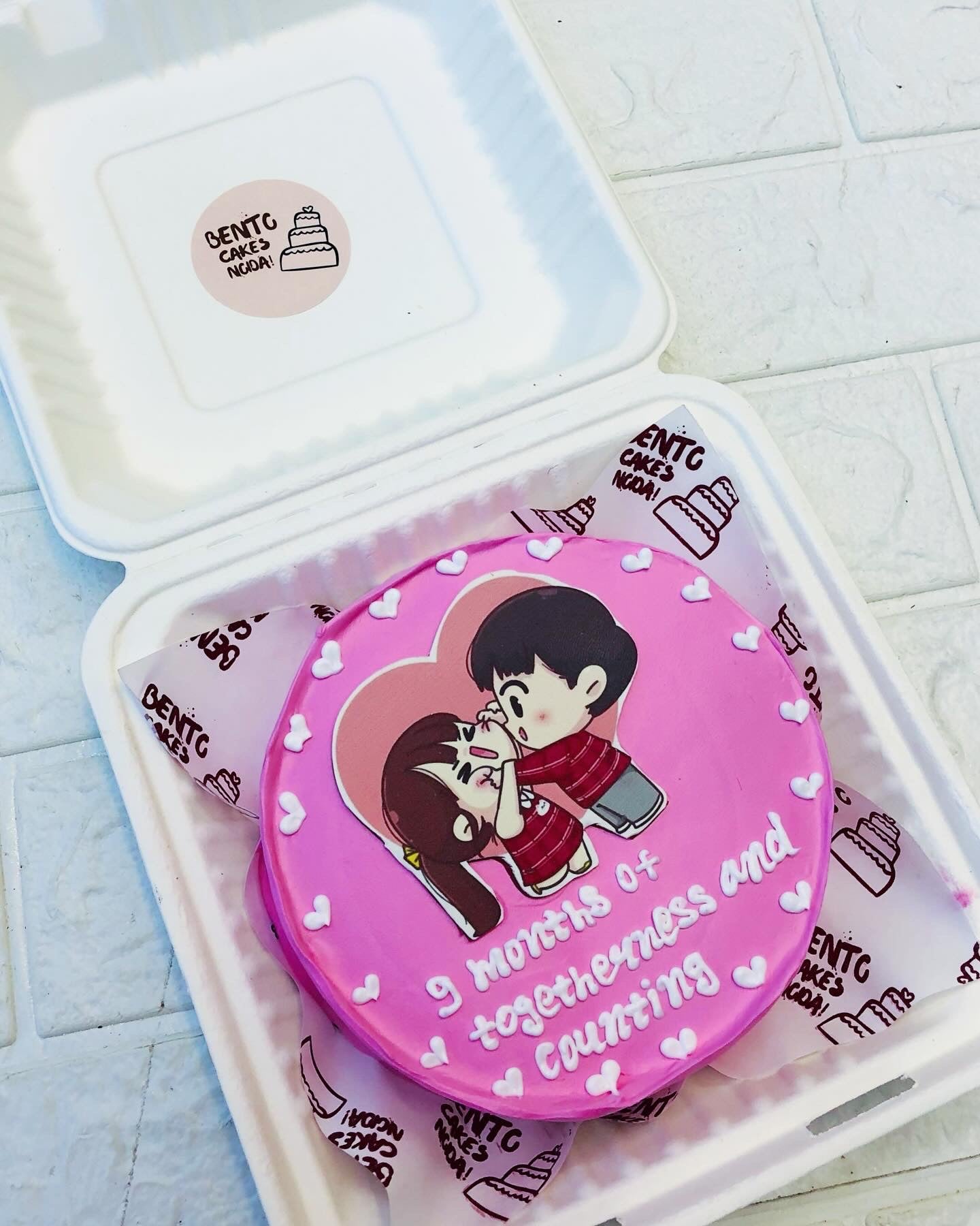 9 Months Anniversary Pink Bento