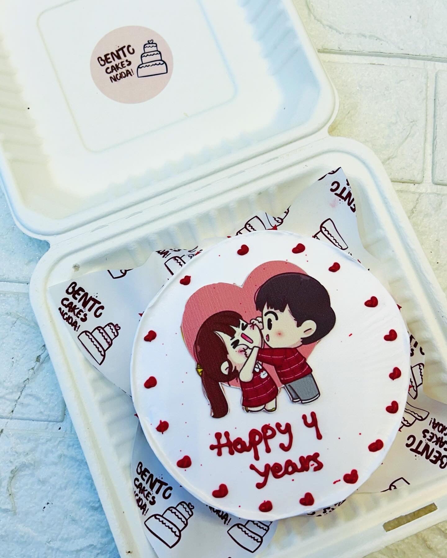 Cute Together Theme Bento Cake