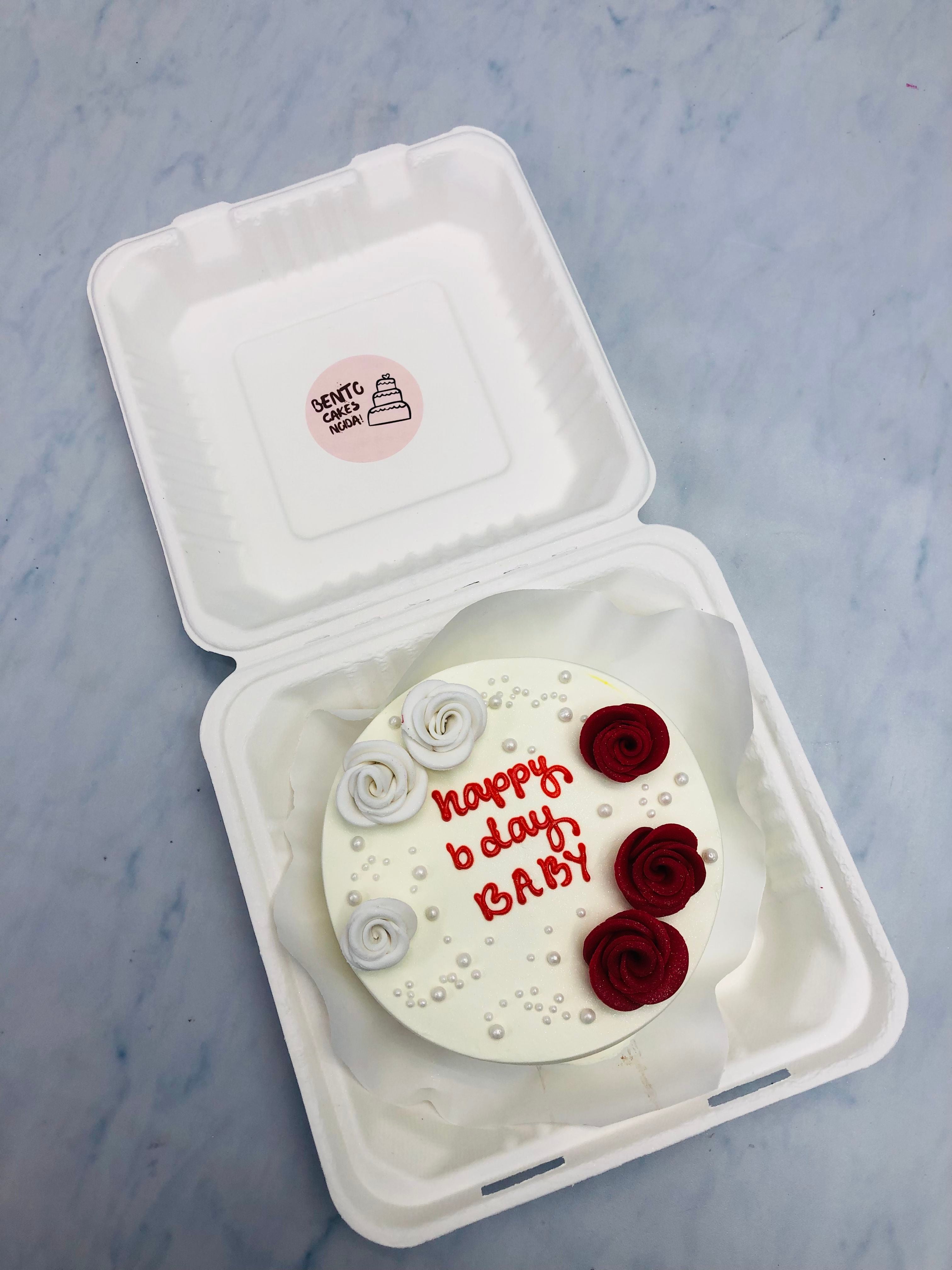 Pearl White Lovely Bento Cake