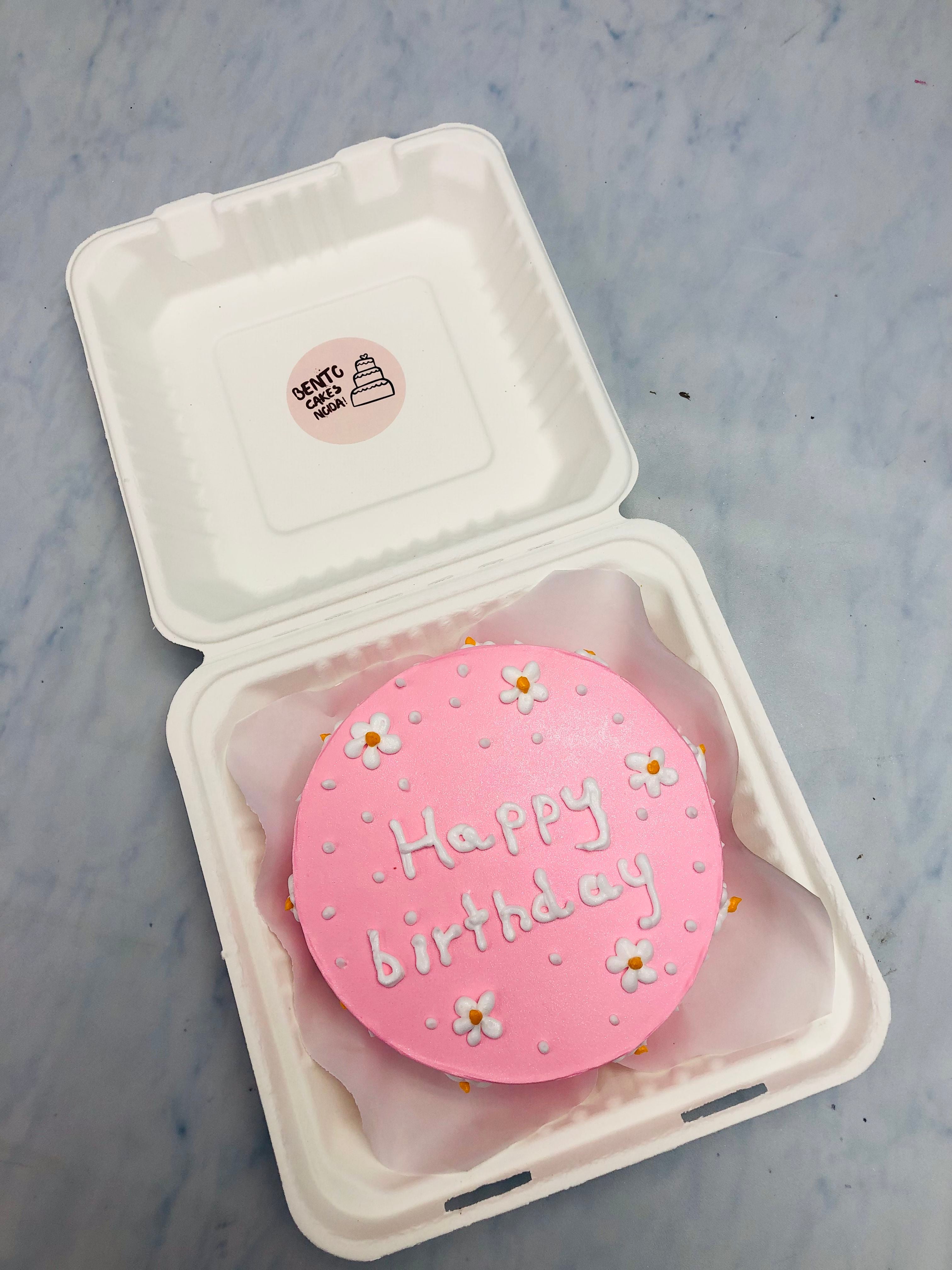 Basic Pink Bento Cake