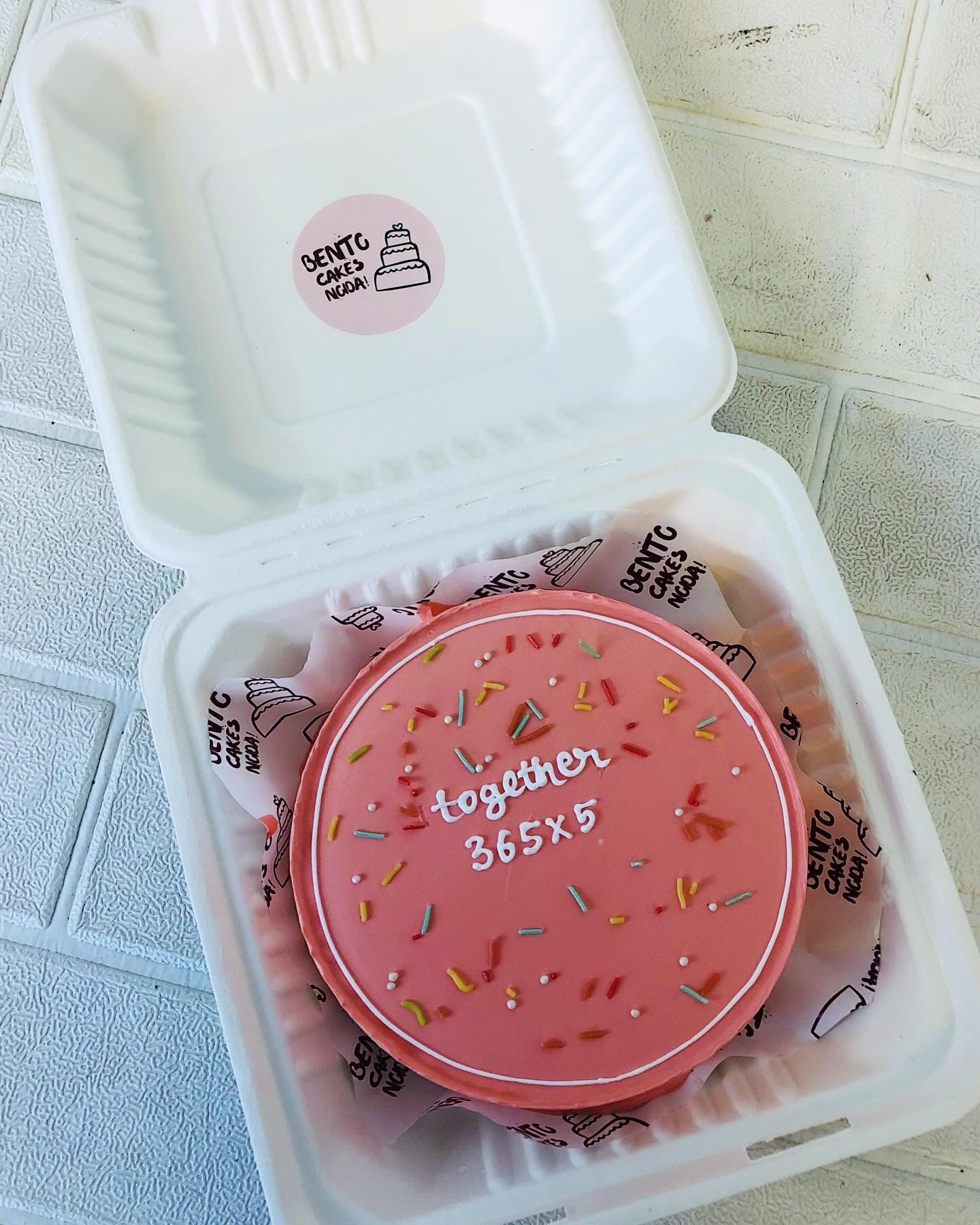 Together Theme Anniversary Bento Cake