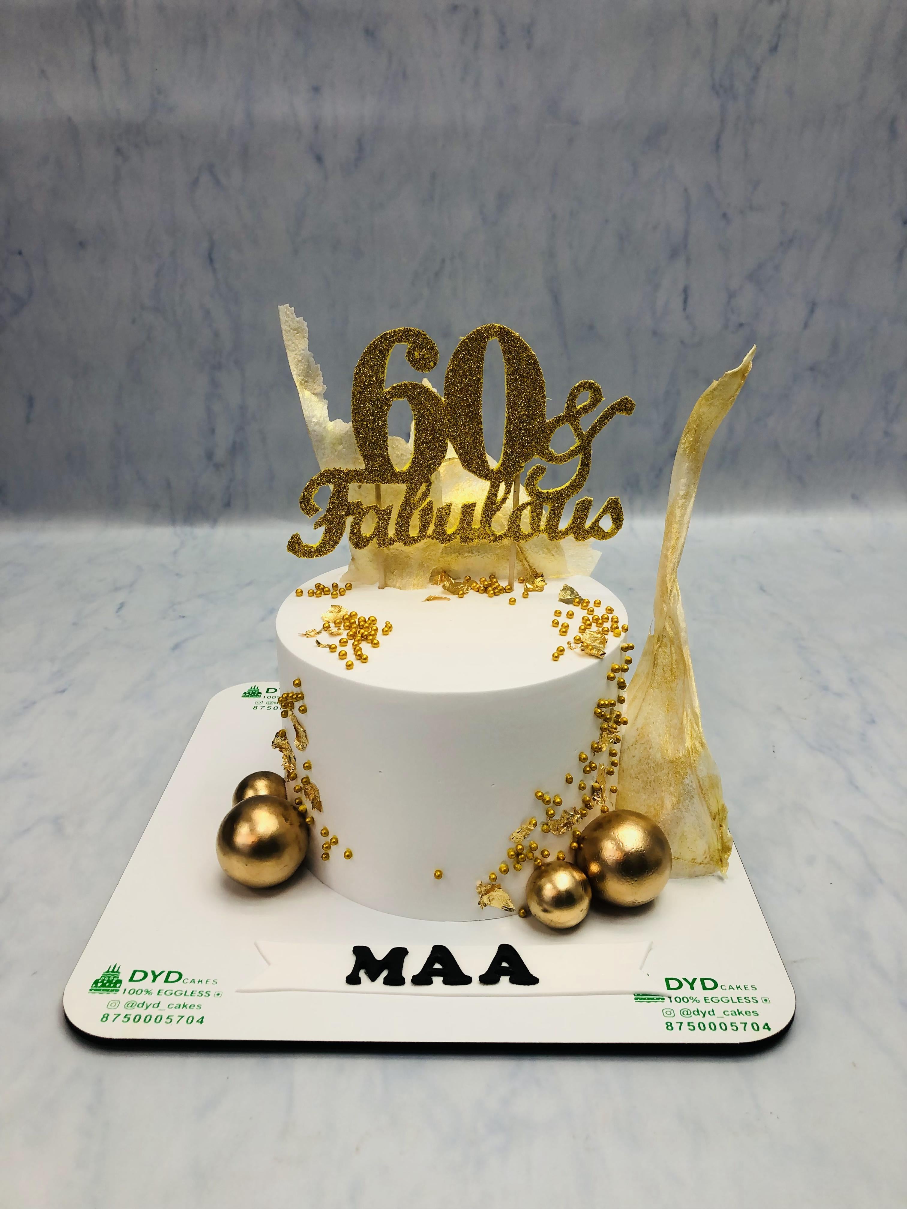 Fabolous Birthday Golden Theme Cake