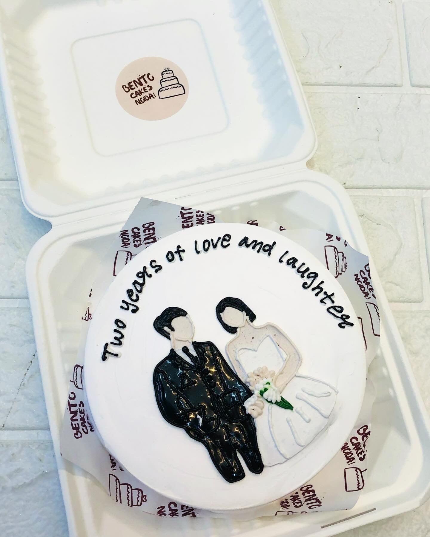 Couple Design Theme Bento Cake