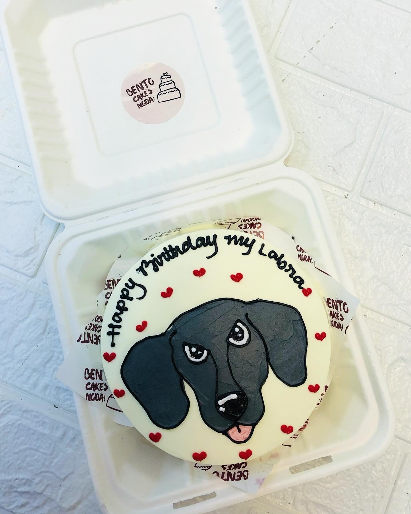 Labra Dog Birthday Theme Bento Cake