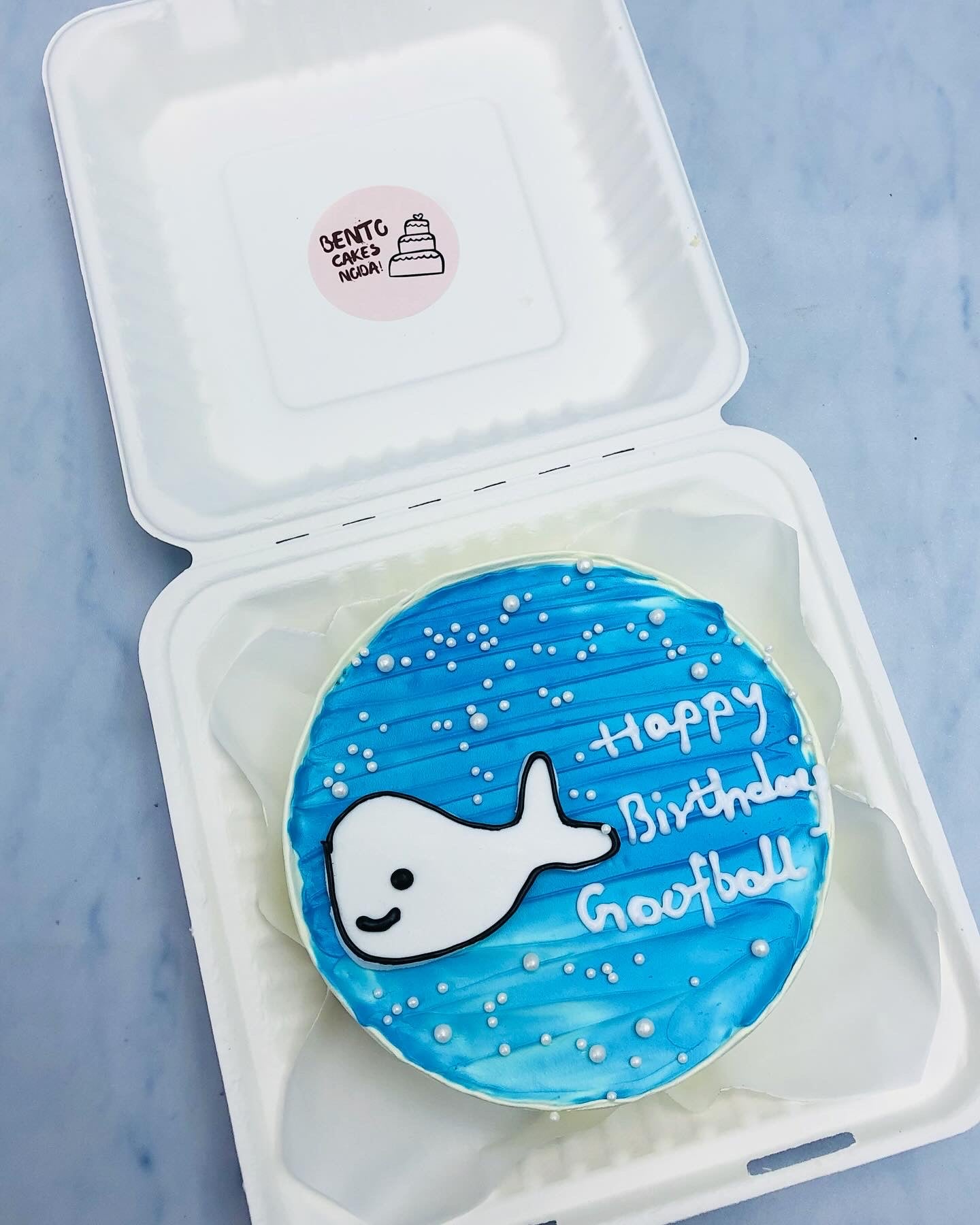 Baby Fish Blue Bento Cake