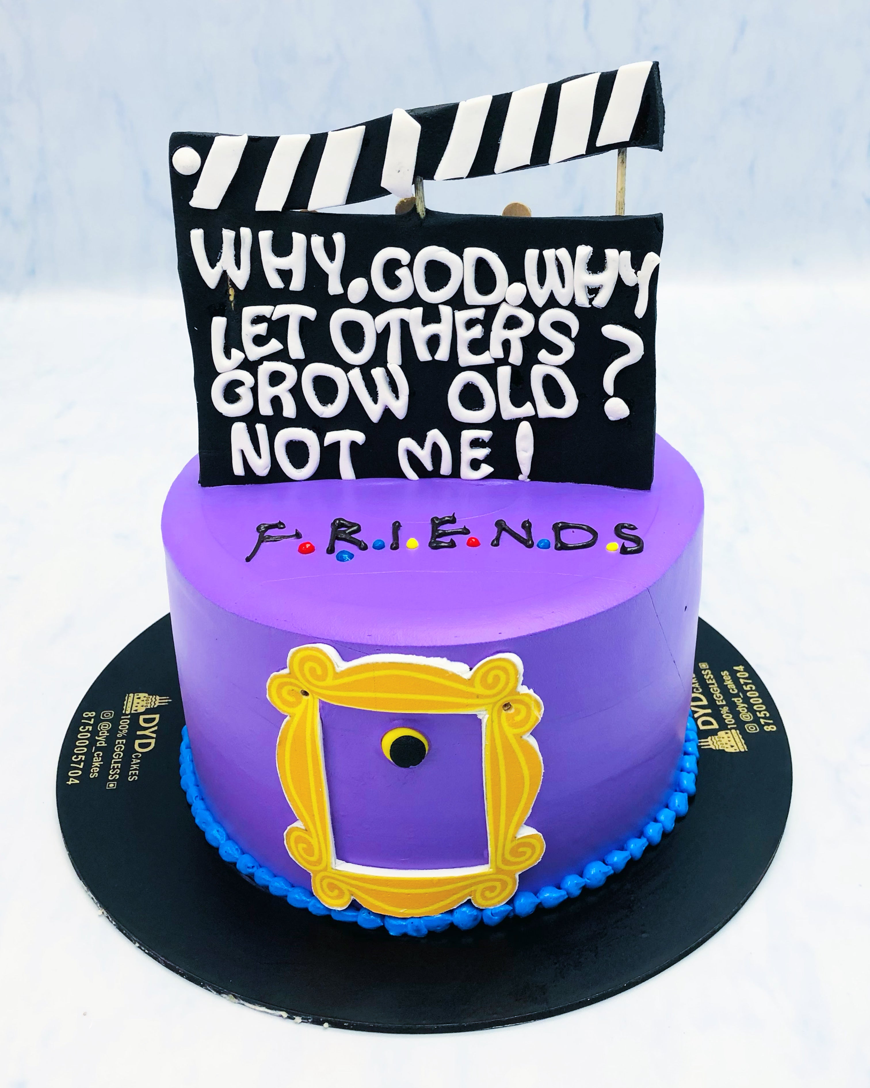 Iconic Friends Theme Purple Cake