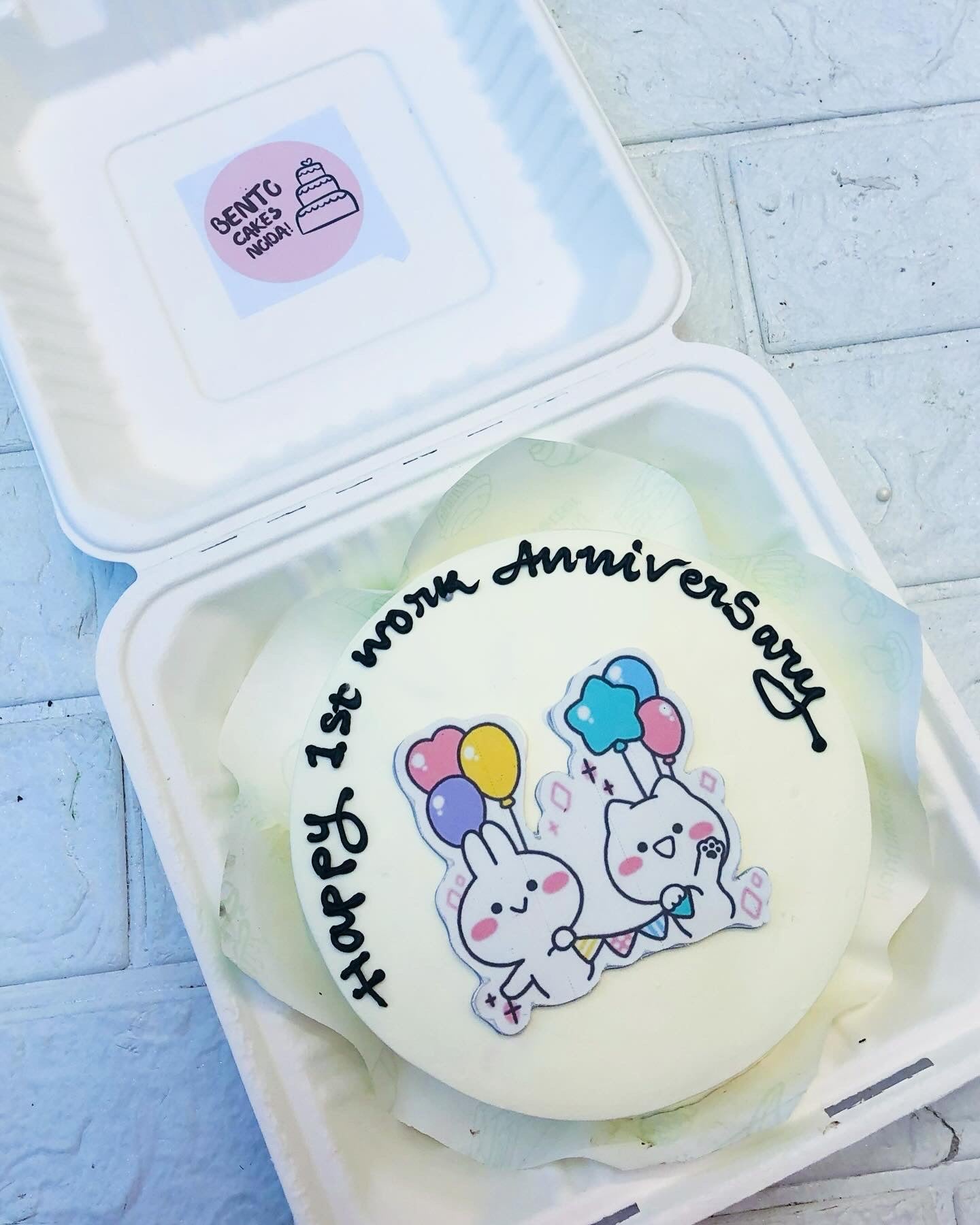 First Anniversary Theme Bento Cake