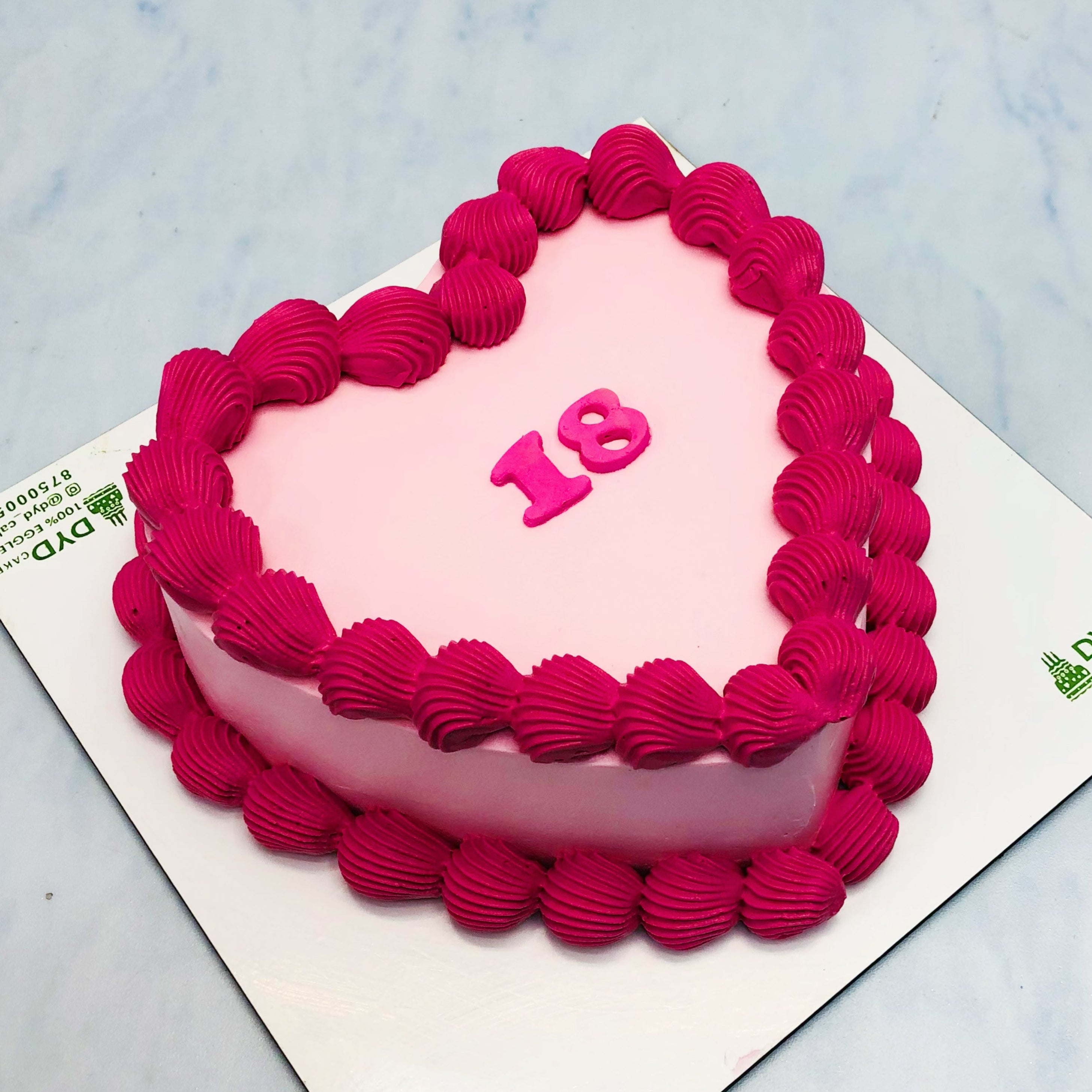 Dark Pink Truffle Heart Shape Cake