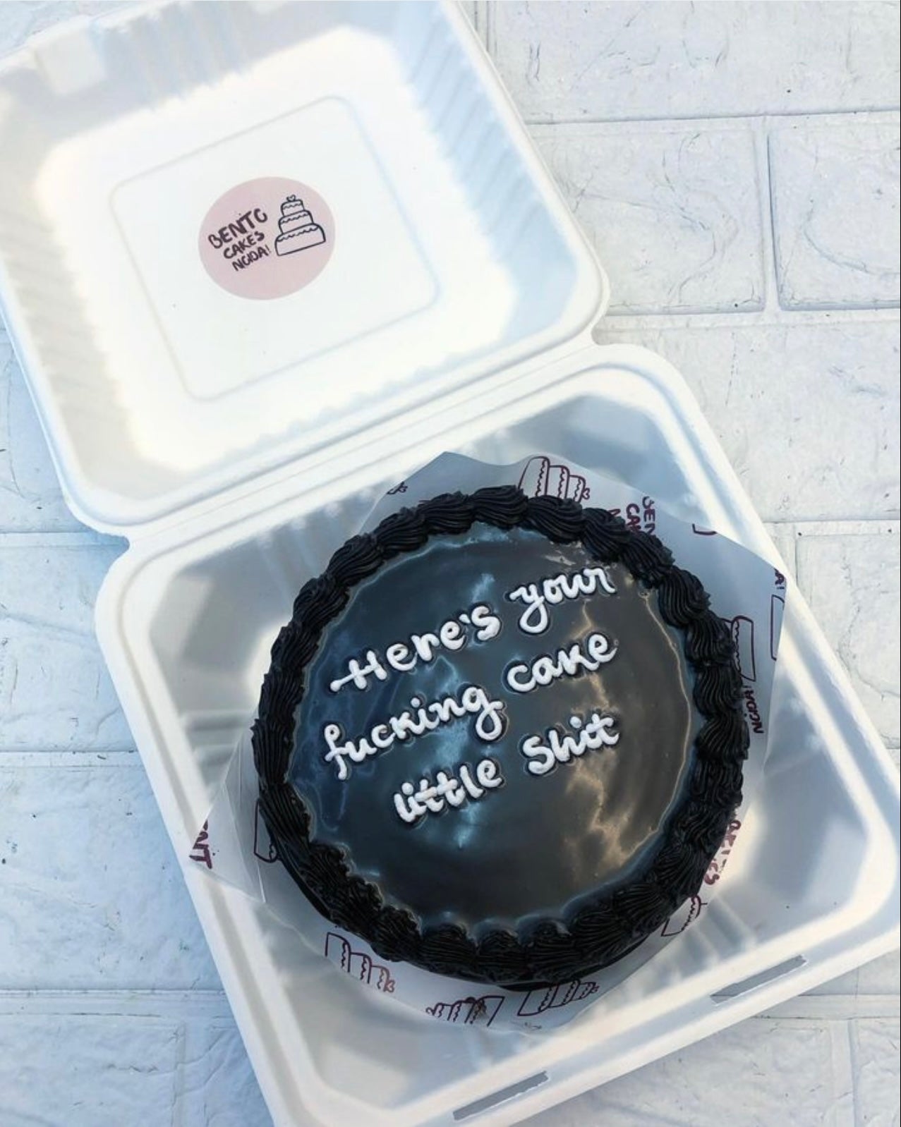 Classic Black Bento Cake