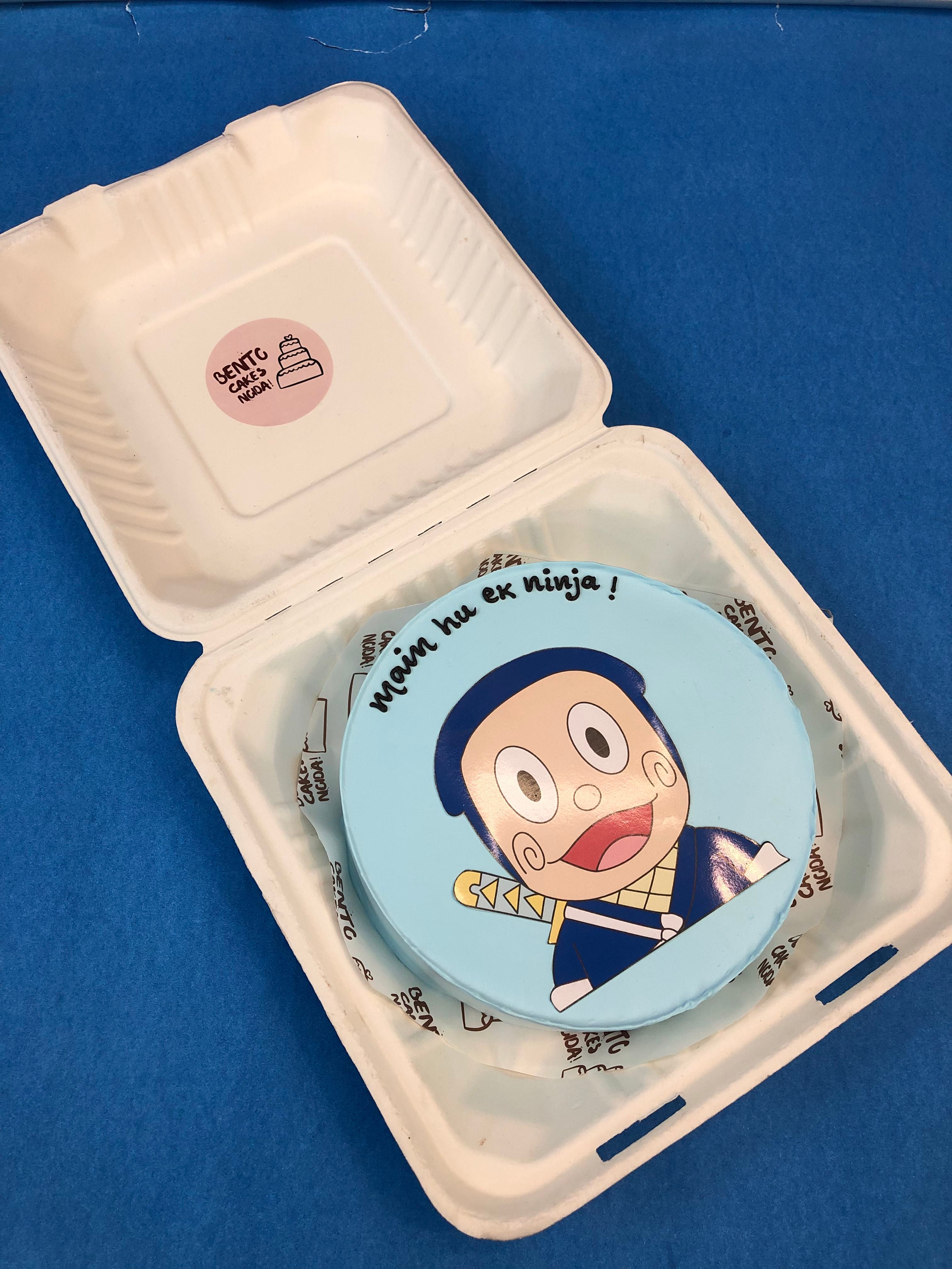 Ninja Hattori Theme Bento Cake