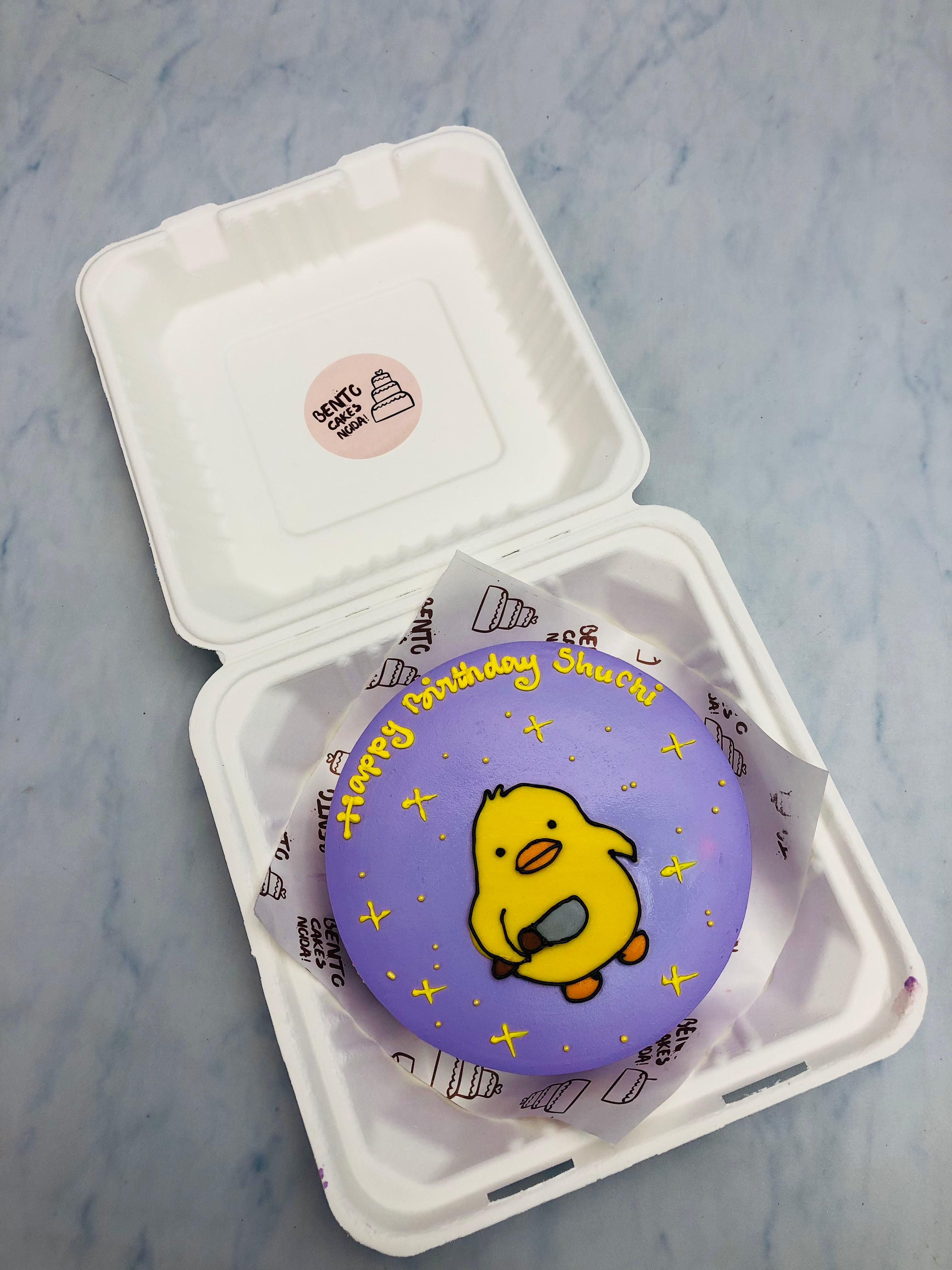 Cute Duck Aesthetic Bento Cake