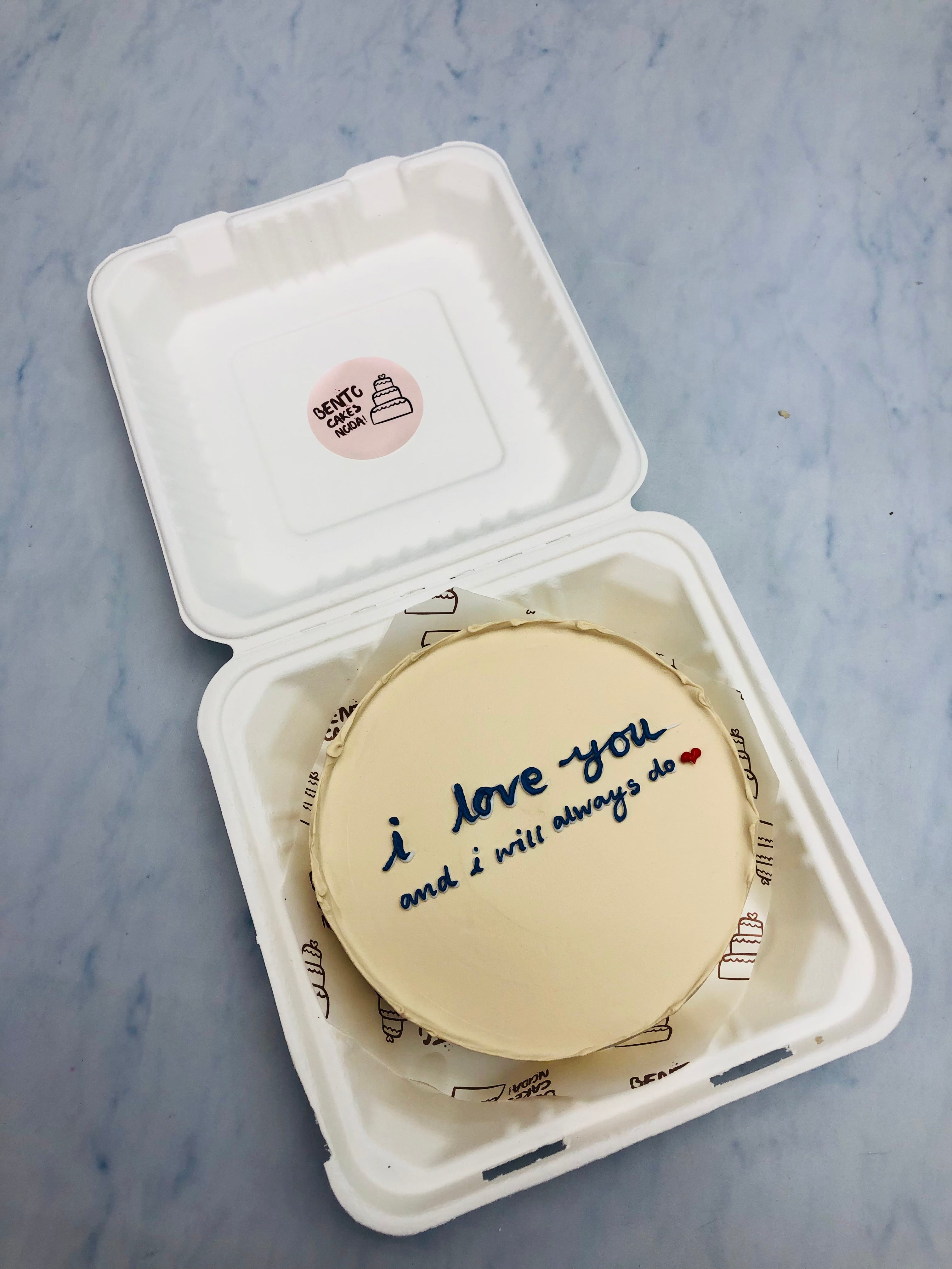 I Love You Theme Basic Bento Cake