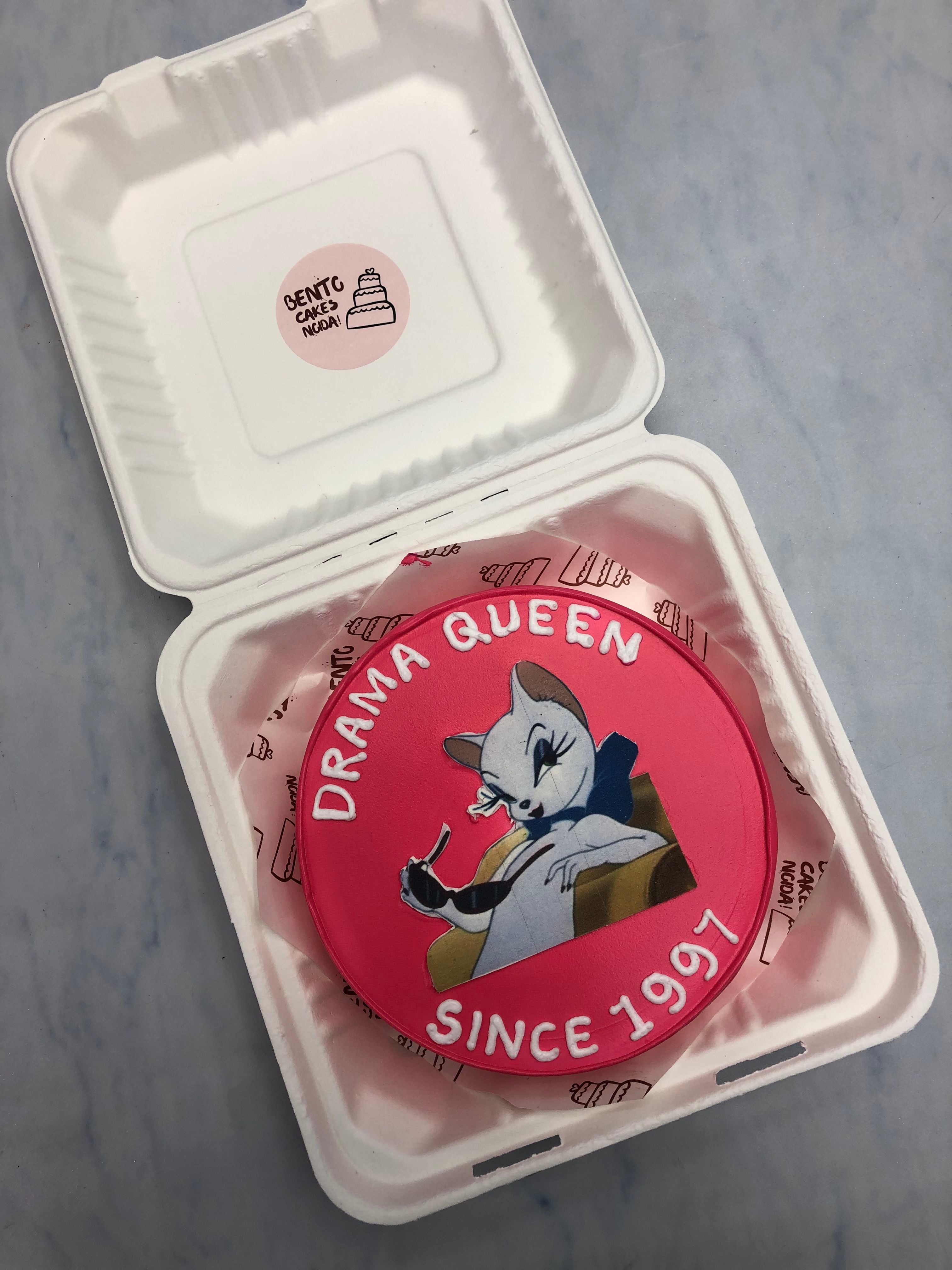 Drama Queen Theme Red Bento Cake