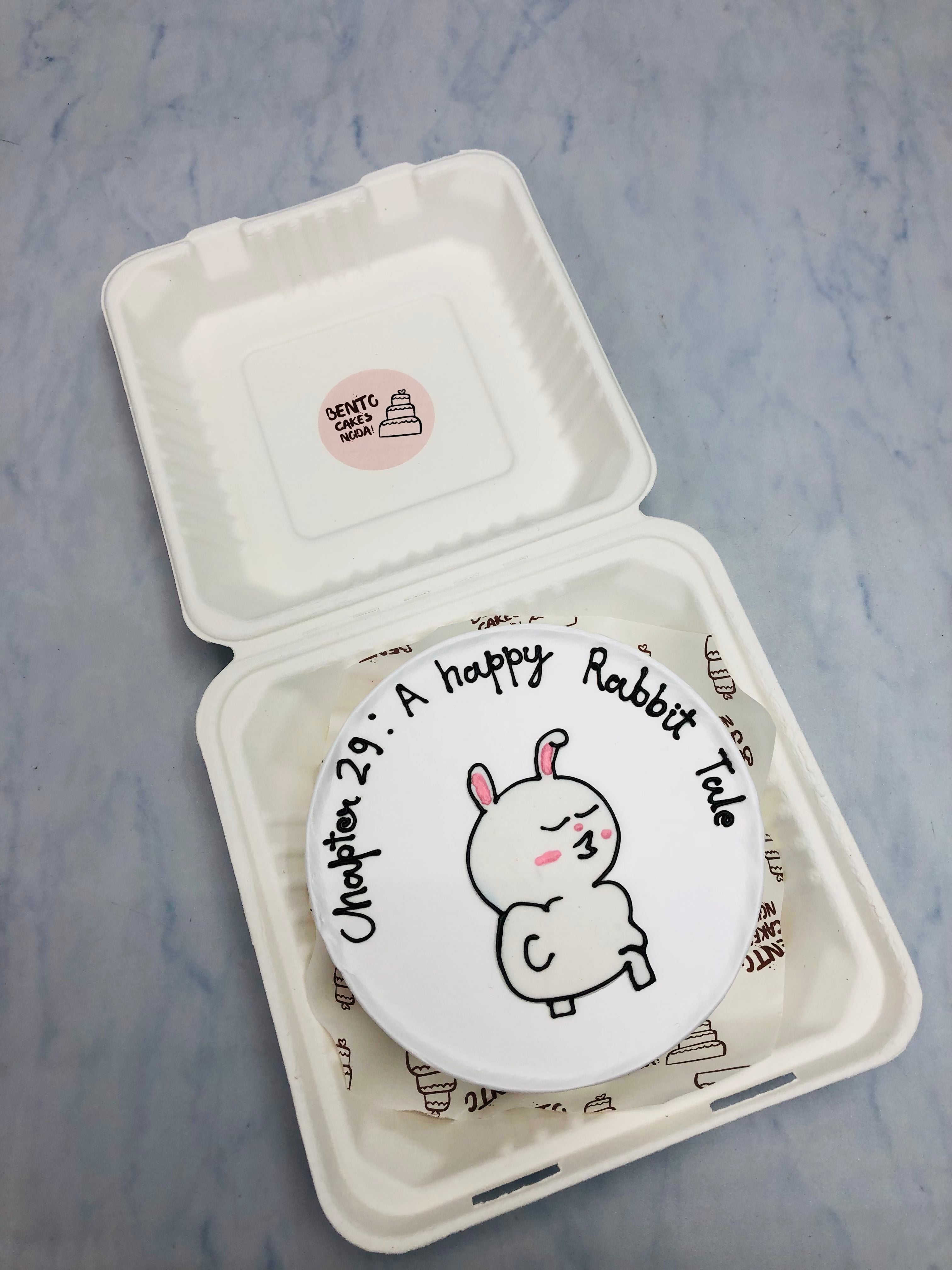 Happy Rabbit Theme Bento Cake