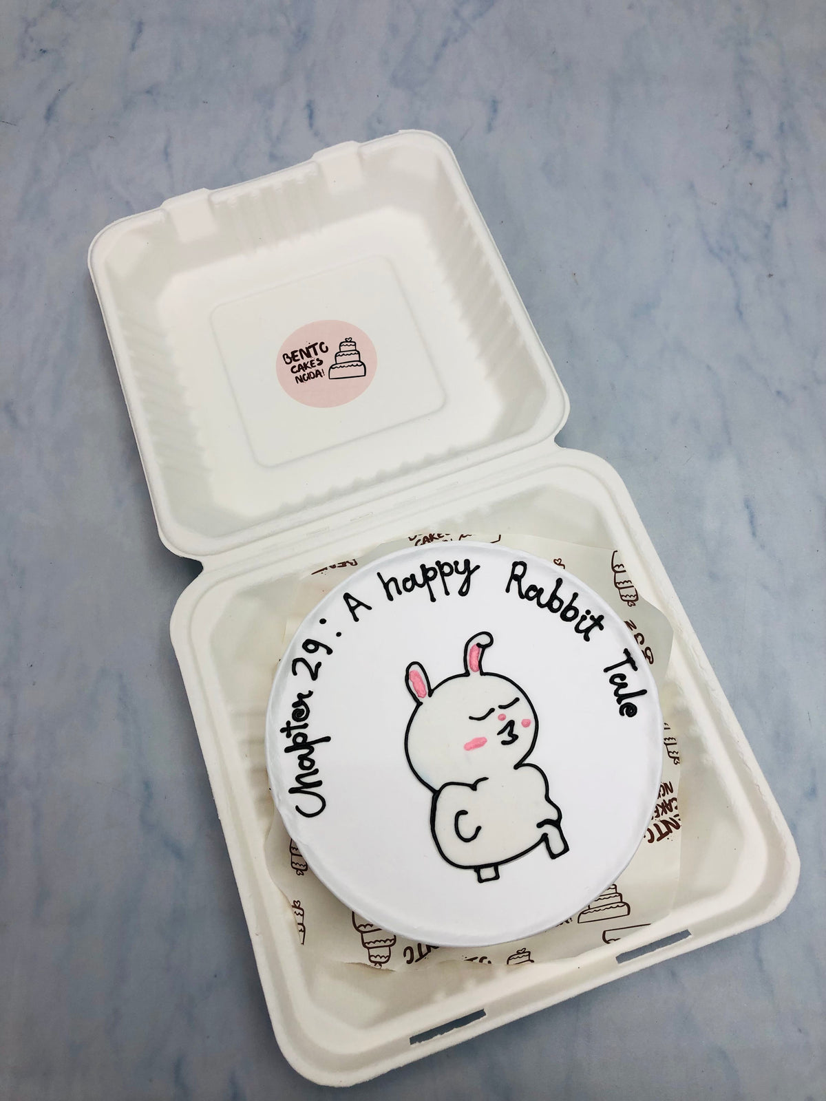 Happy Rabbit Theme Bento Cake