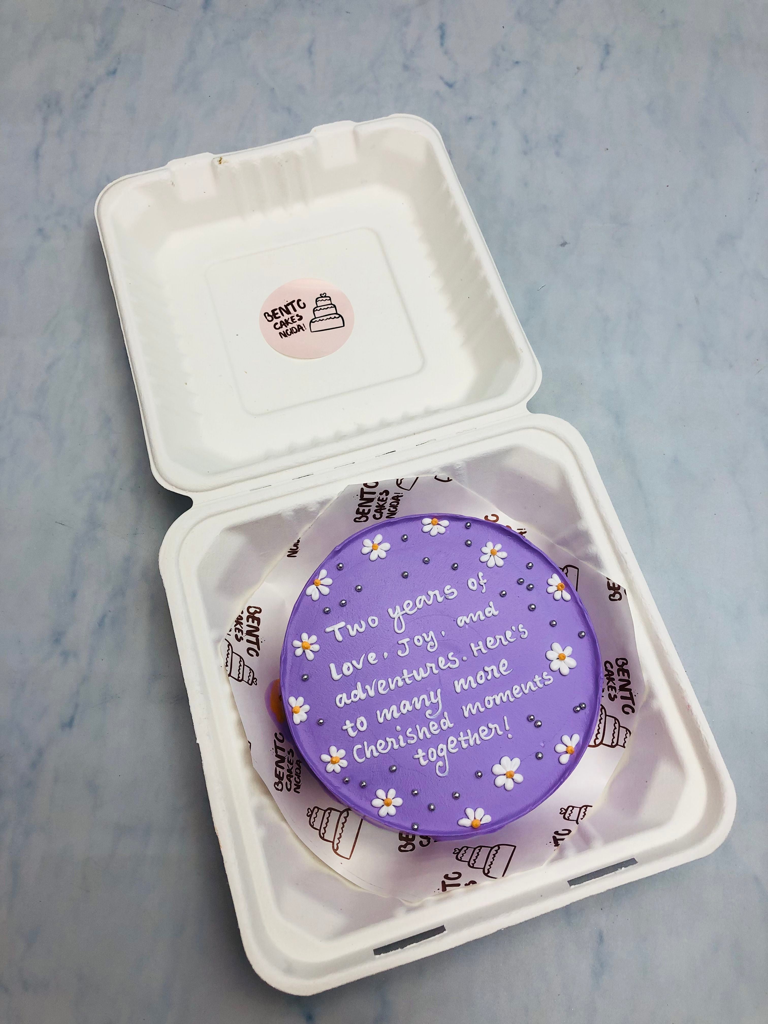 Floral Theme Couple Bento Cake 2