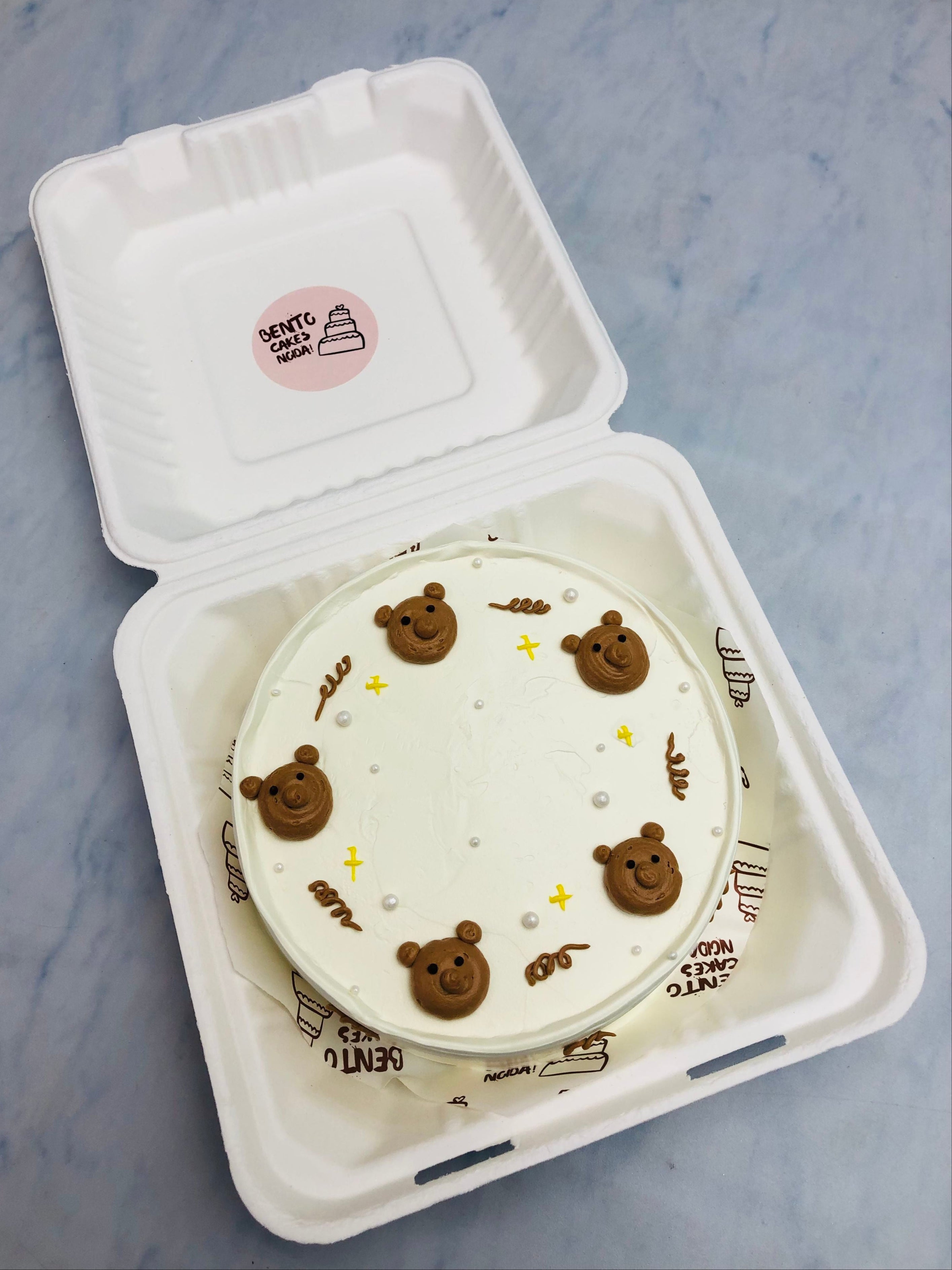 Bear Faces Cute Bento Cake