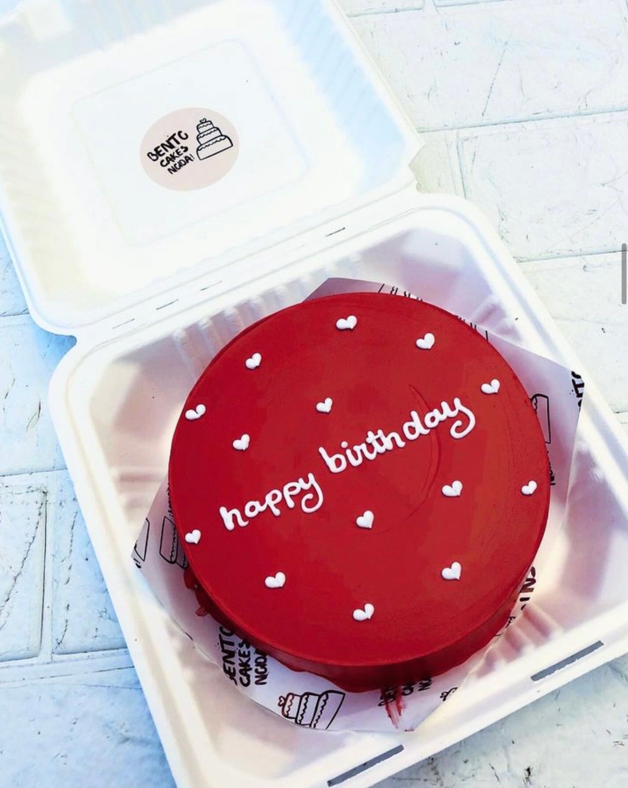 Beautiful Red Full of Hearts Bento Cakes