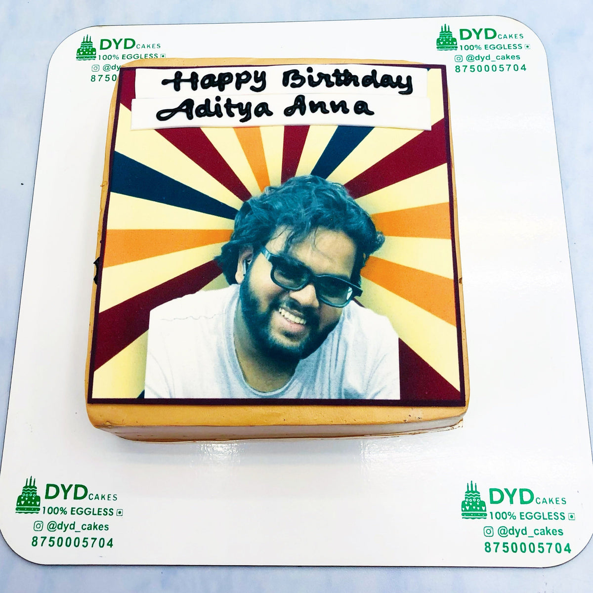 Colorful Theme Photo Cake For Birthday