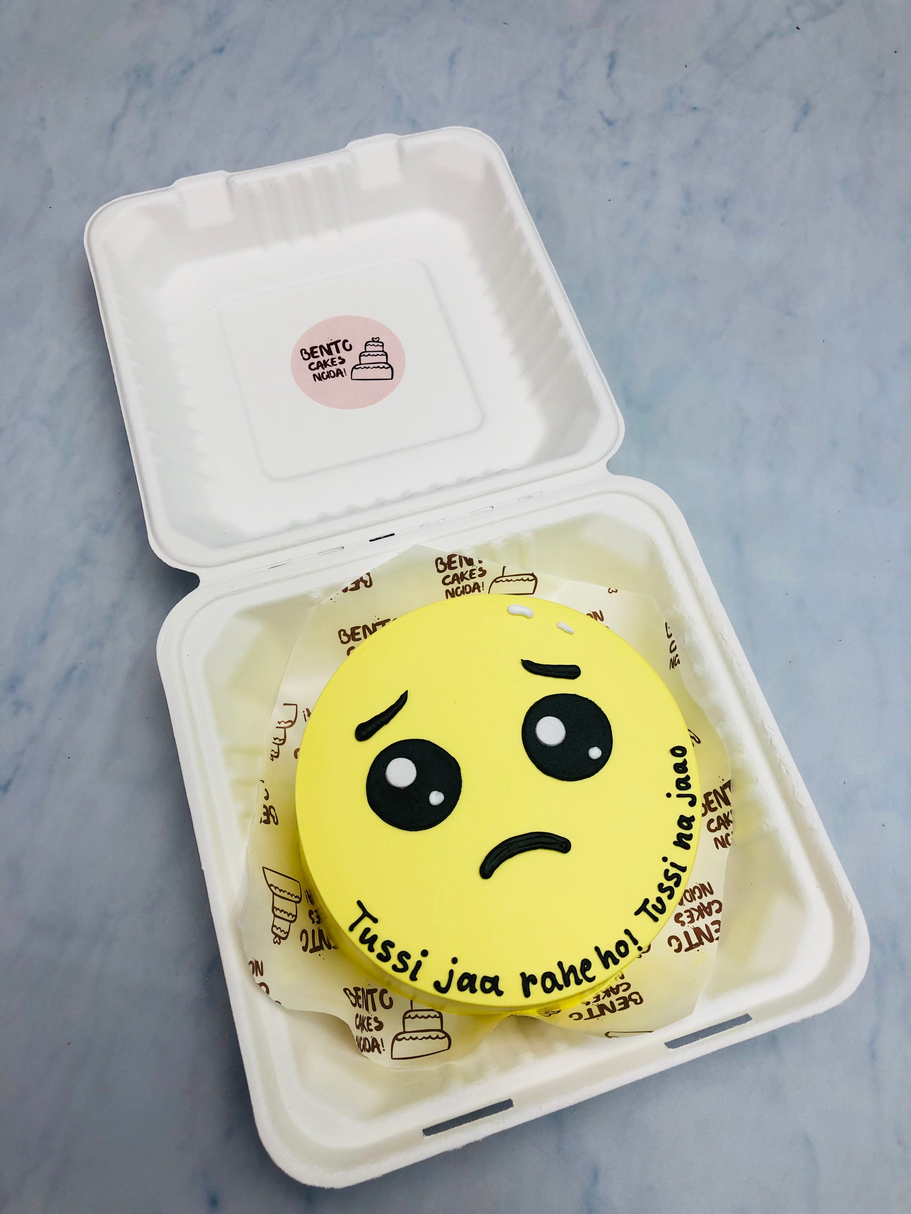 Missing Person Theme Yellow Bento Cake