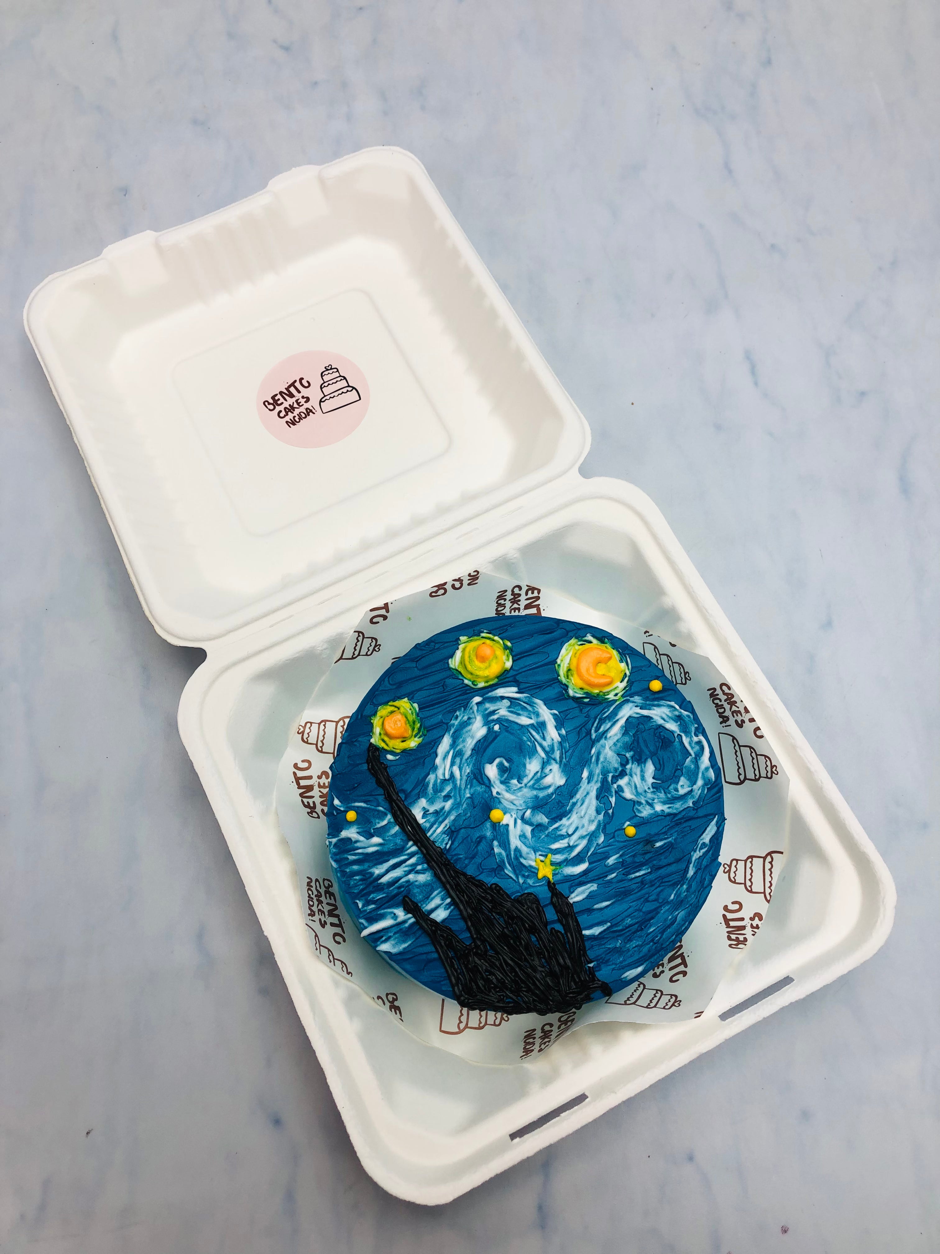 Starry Night Theme Bento Cake 2