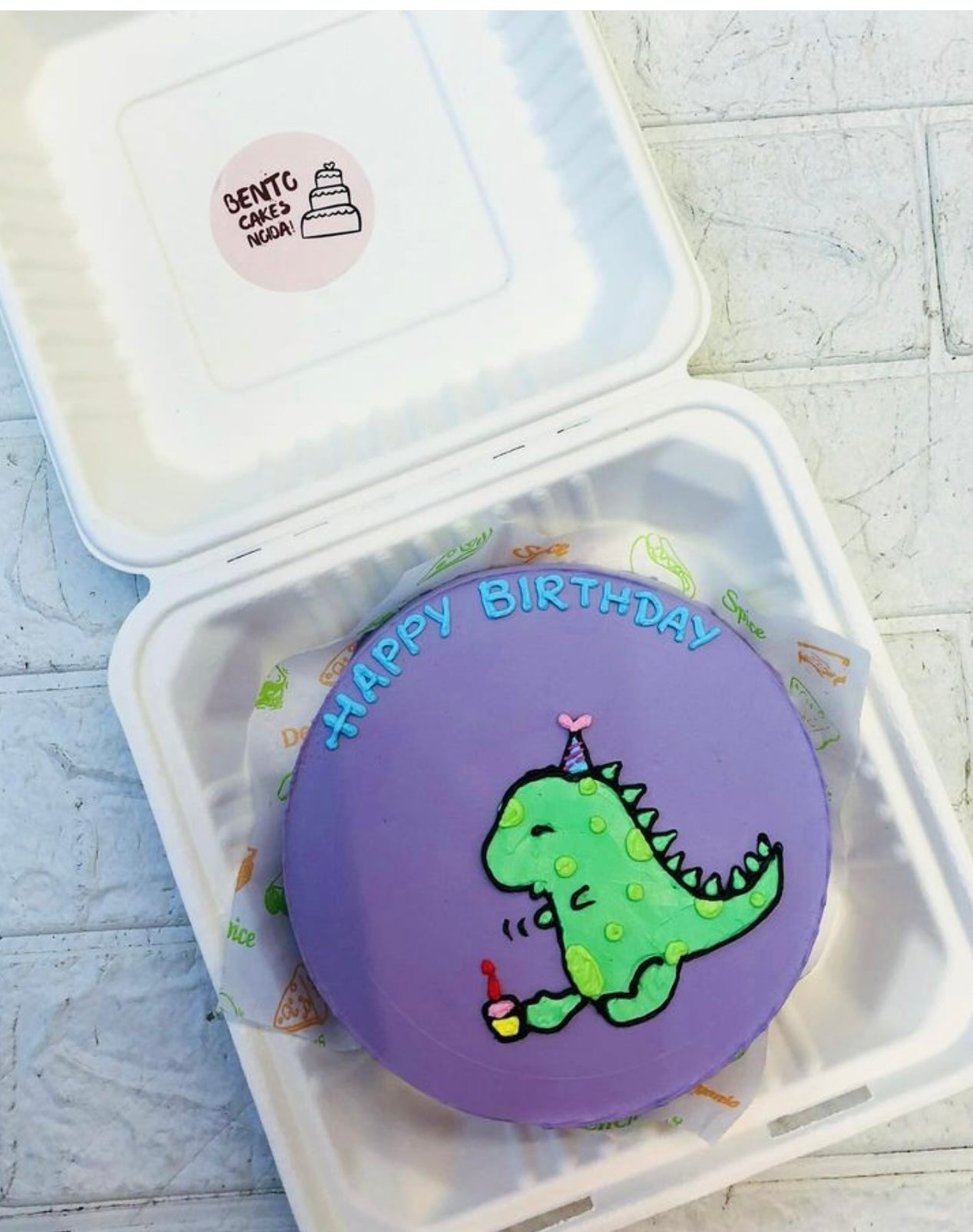 Dinosaur Theme Bento Cake