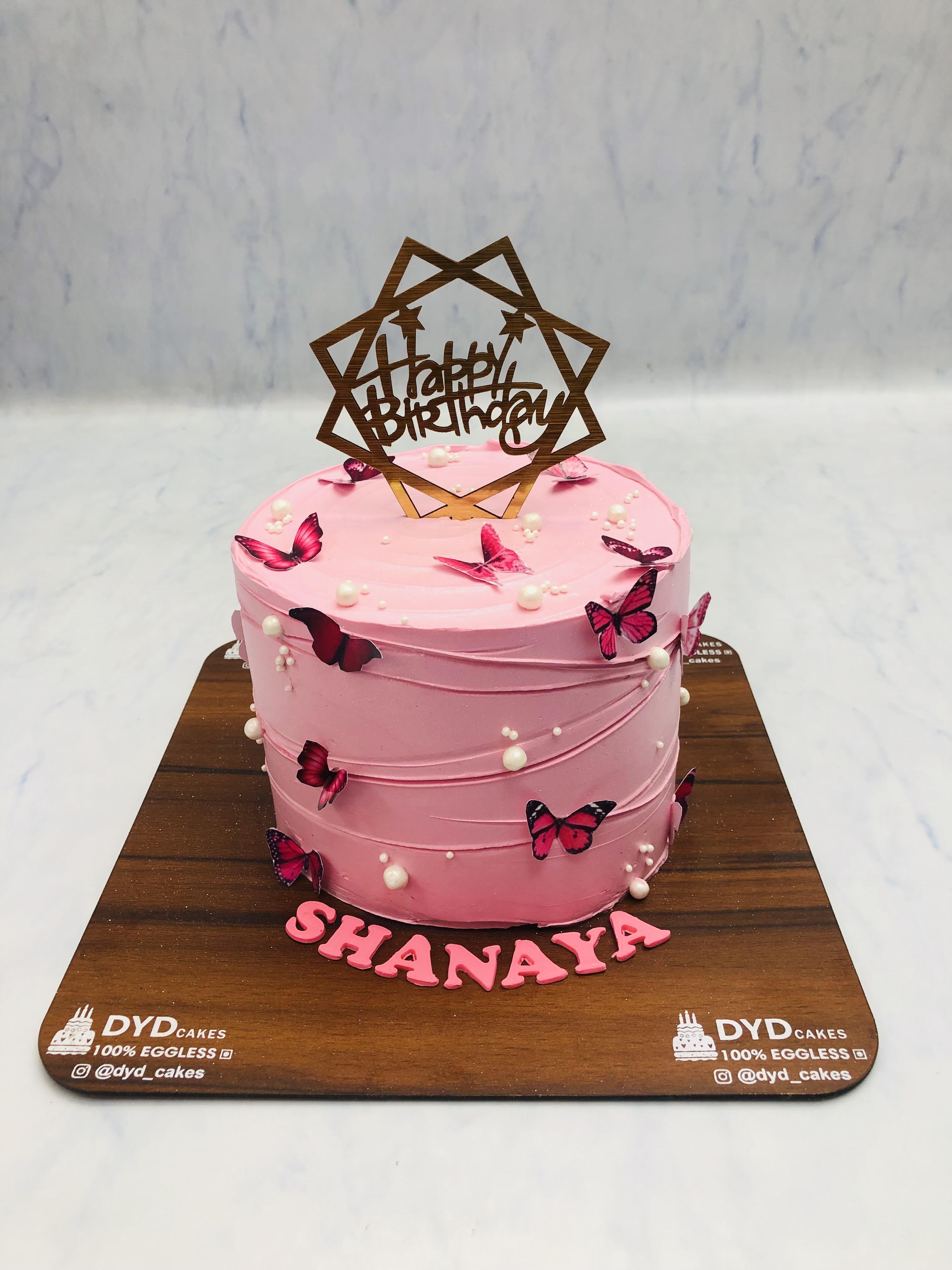 Special Pink Butterfly Cake
