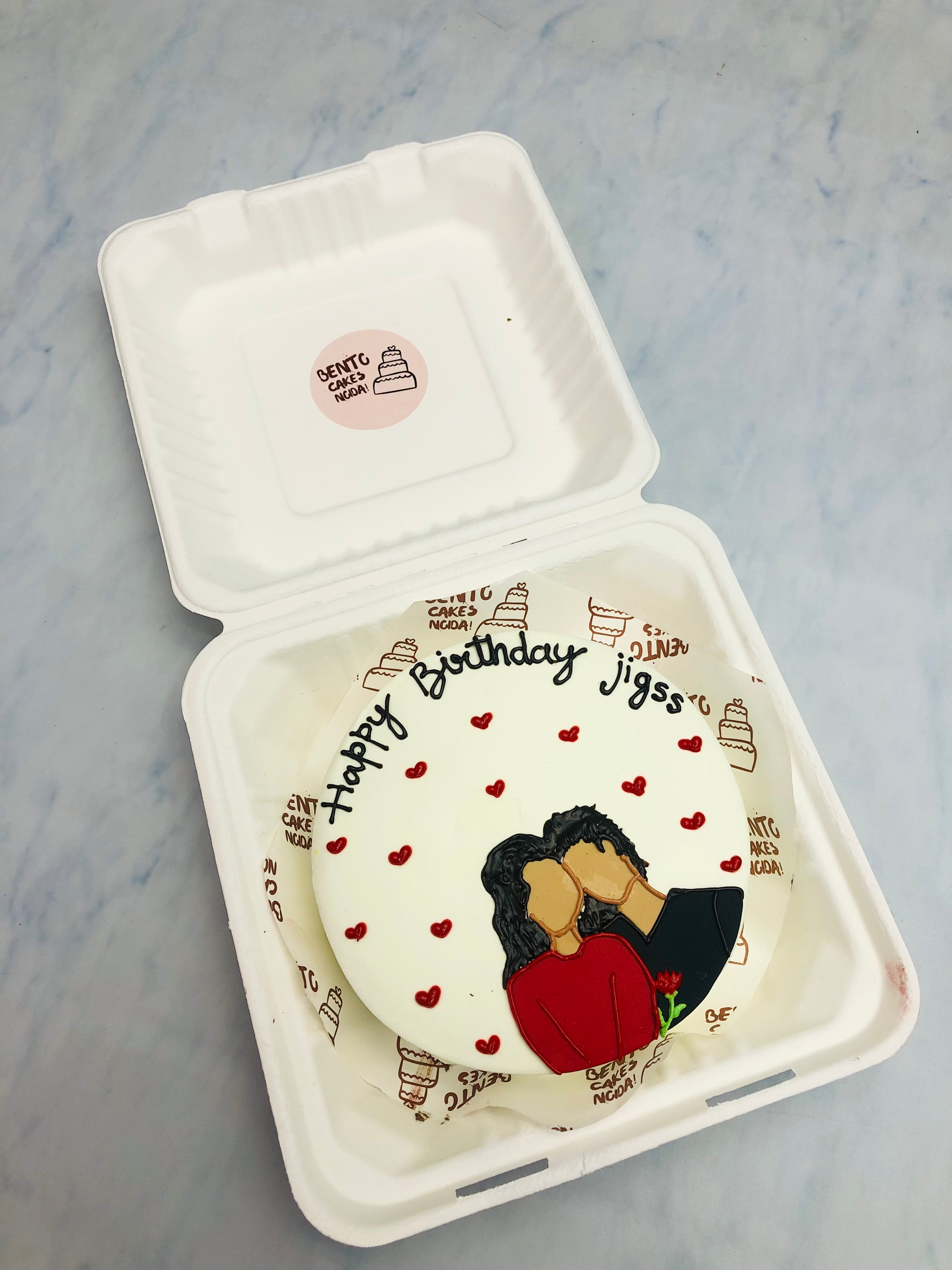 Couple Theme Bento Cake 2