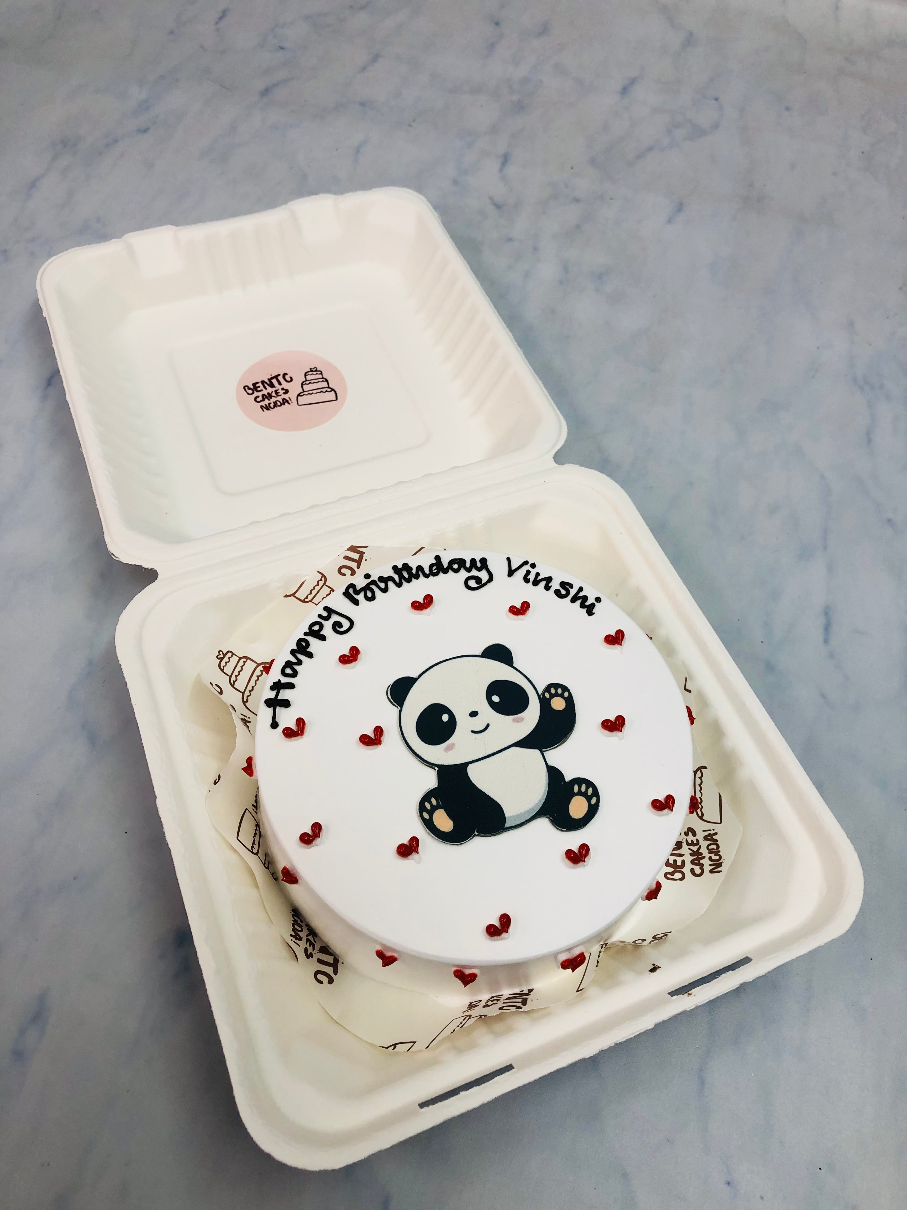 Baby Teddy White Bento Cake