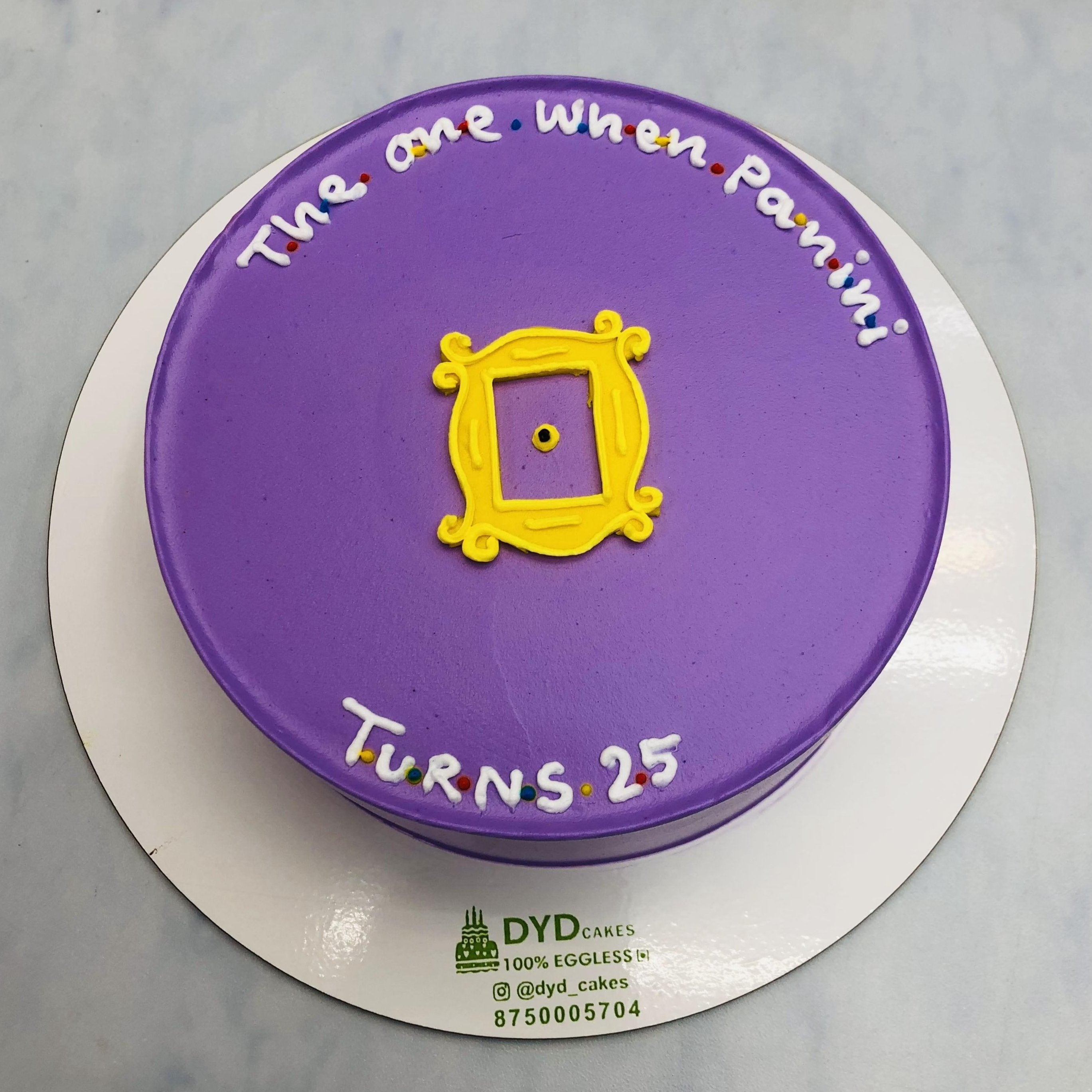 Friends Birthday Purple Cake