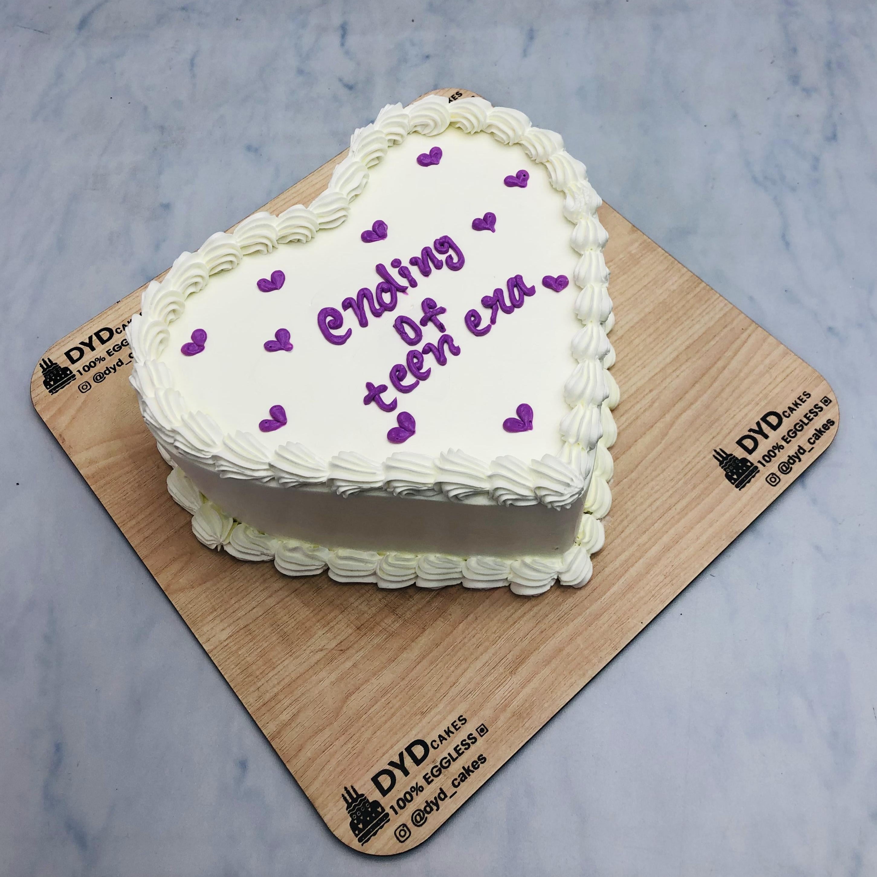Ending Teen Era Theme Heart Cake