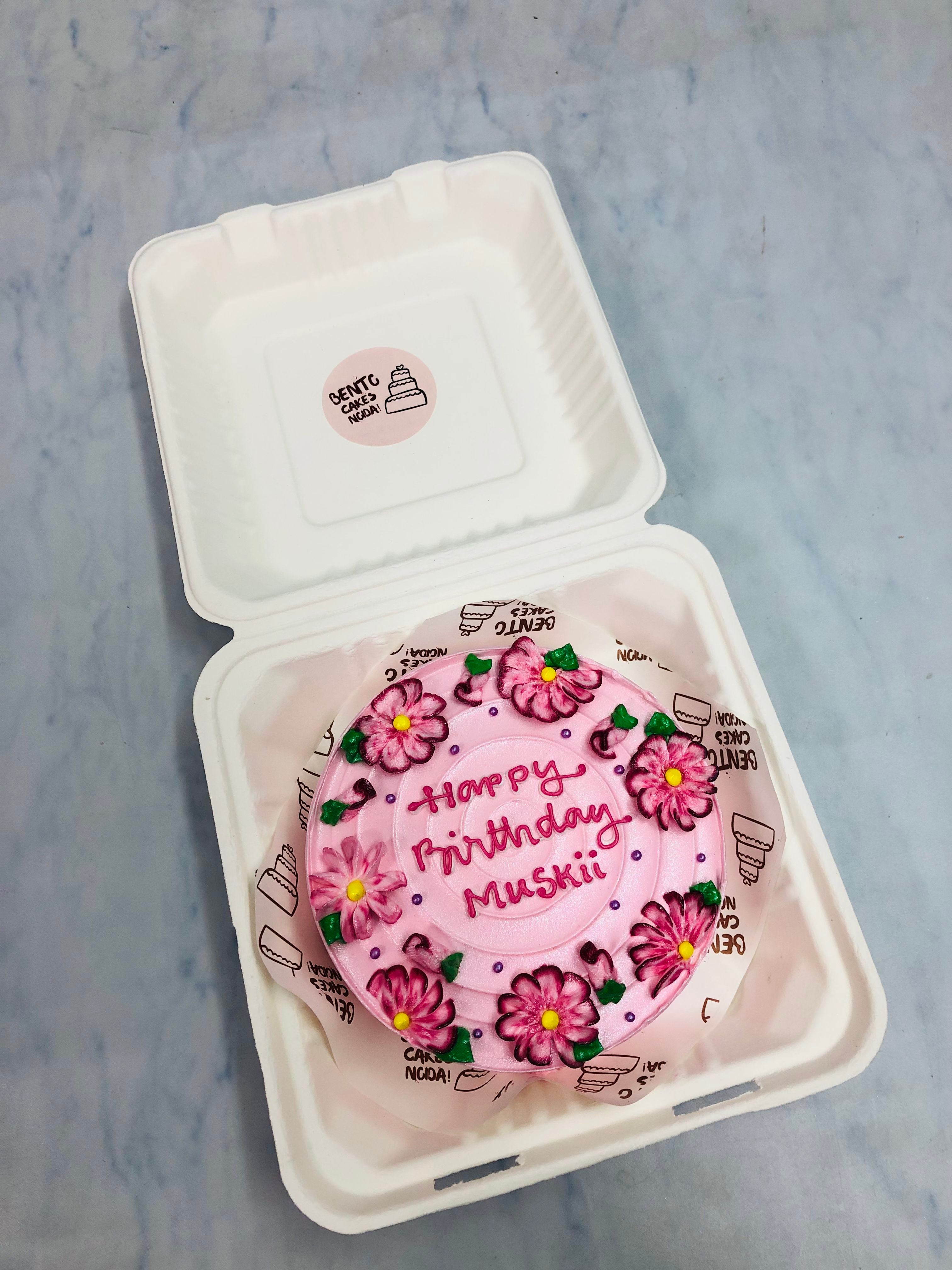 Dazzling Florals Pink Bento Cake
