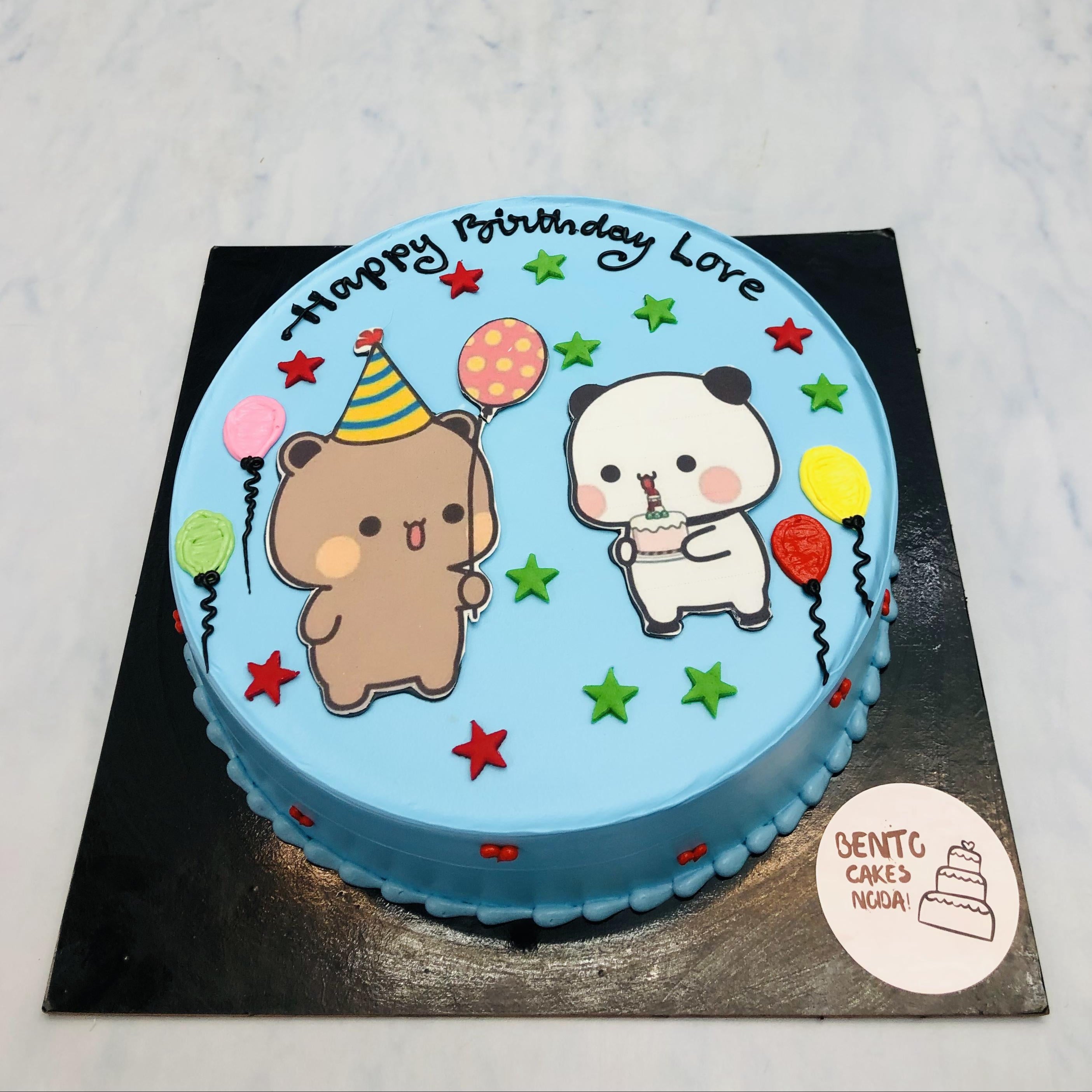 Bubu Dudu Birthday Celebration Blue Cake