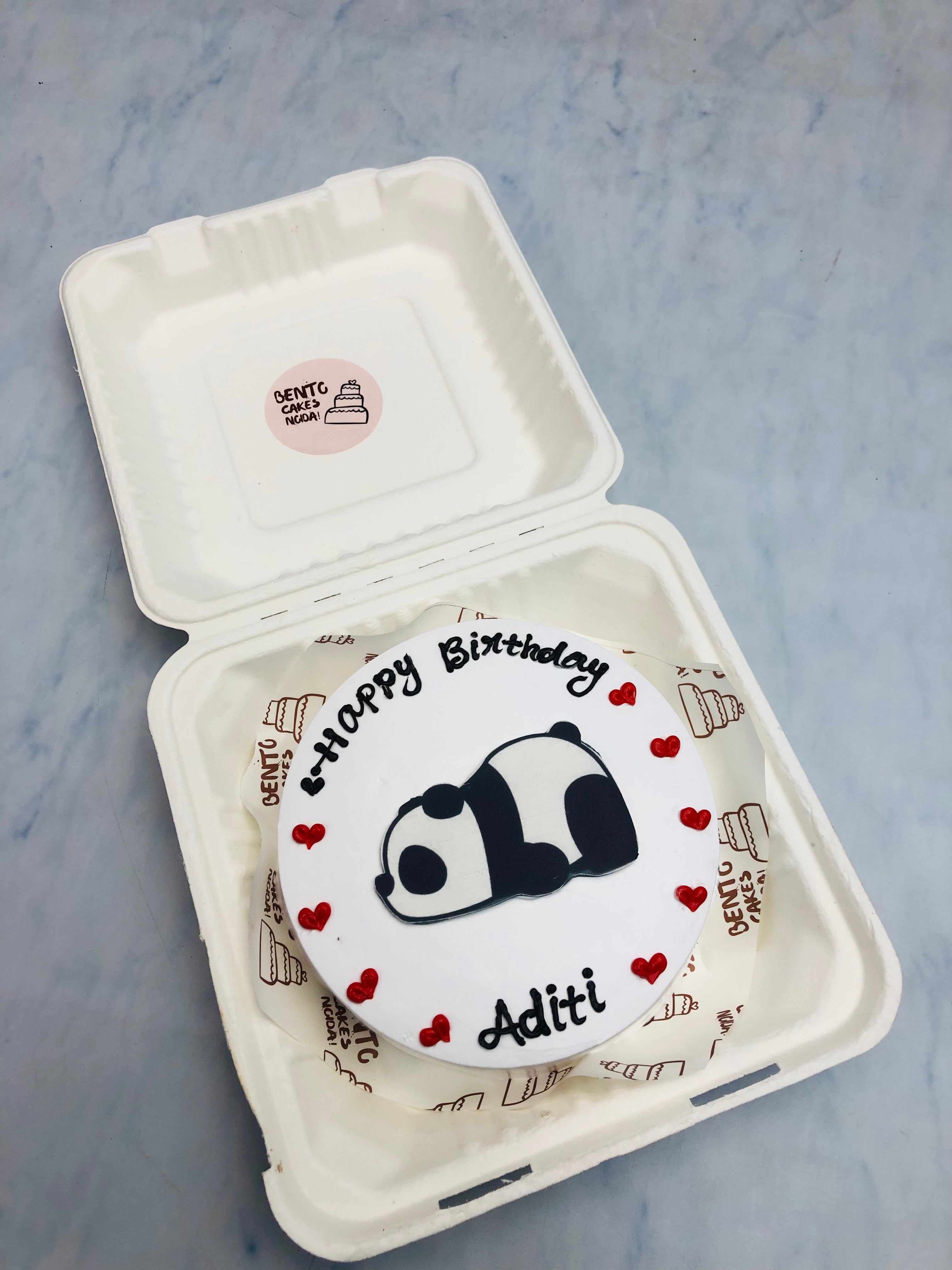 Sleepy Panda Theme Lovely Bento Cake