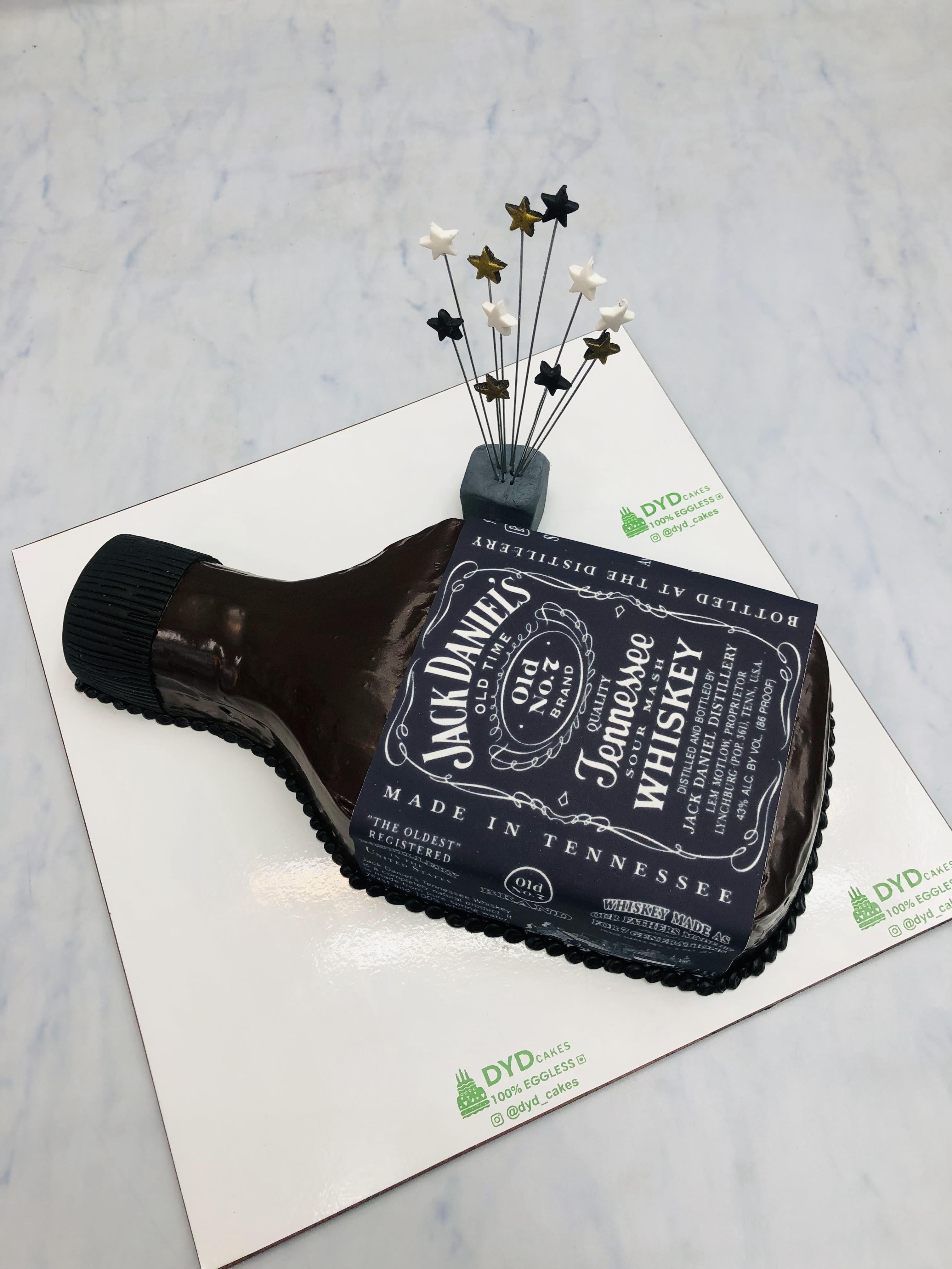 Whiskey Birthday Theme Cake