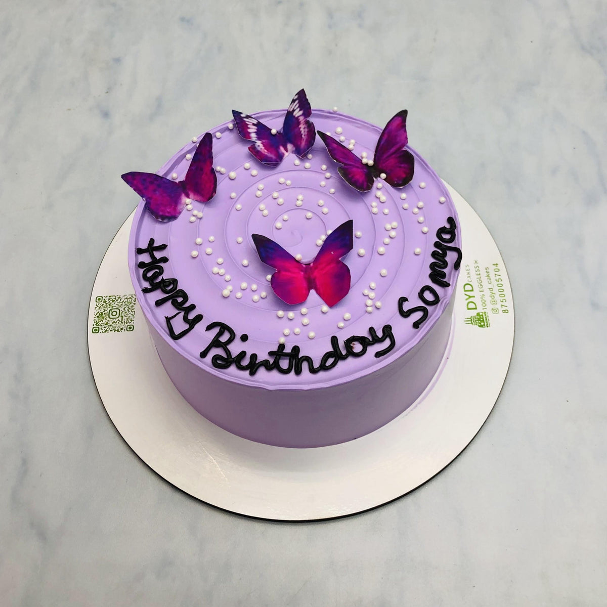 Basic Purple Butterfly Cake