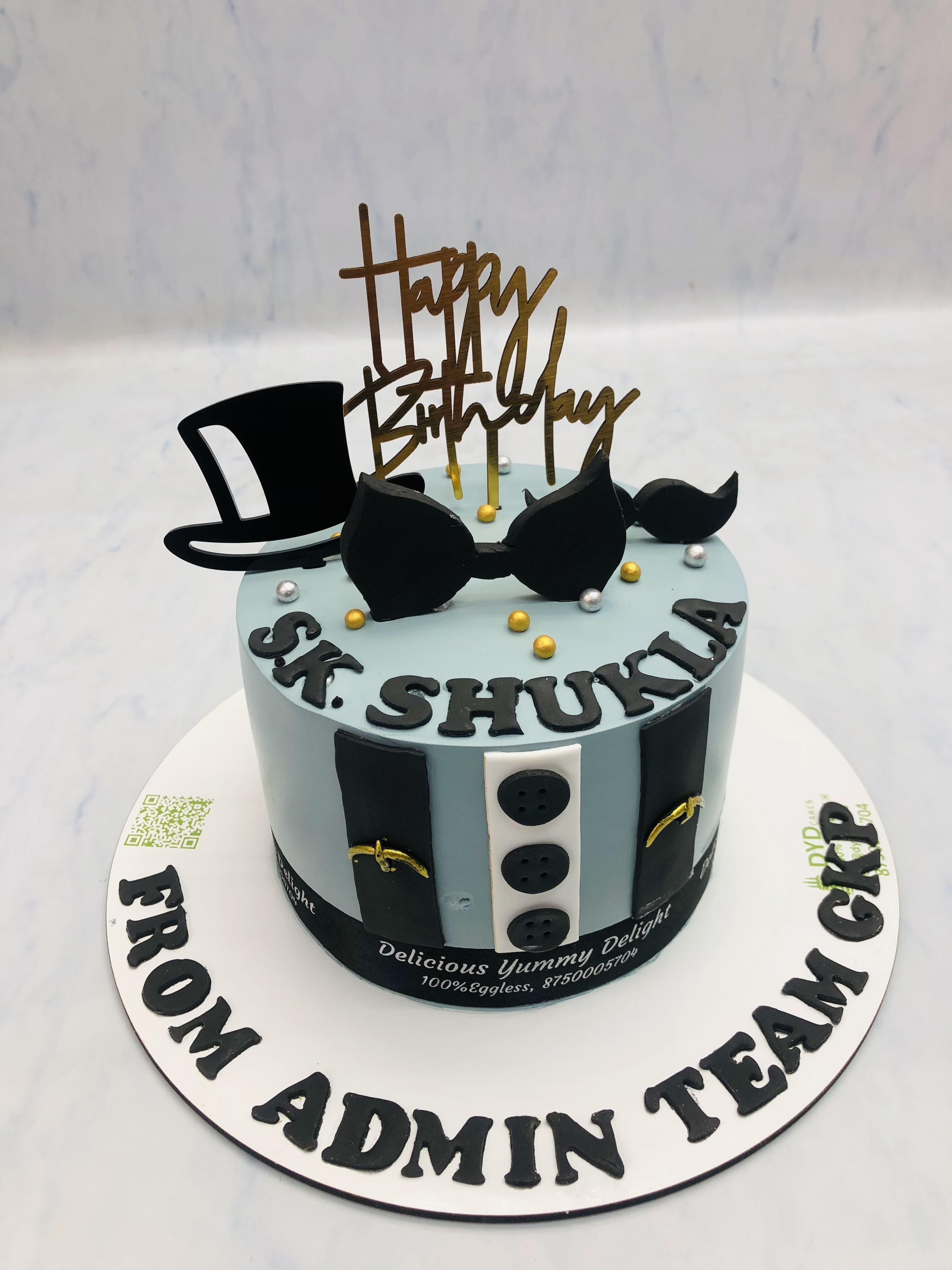 Men blue Theme Cake
